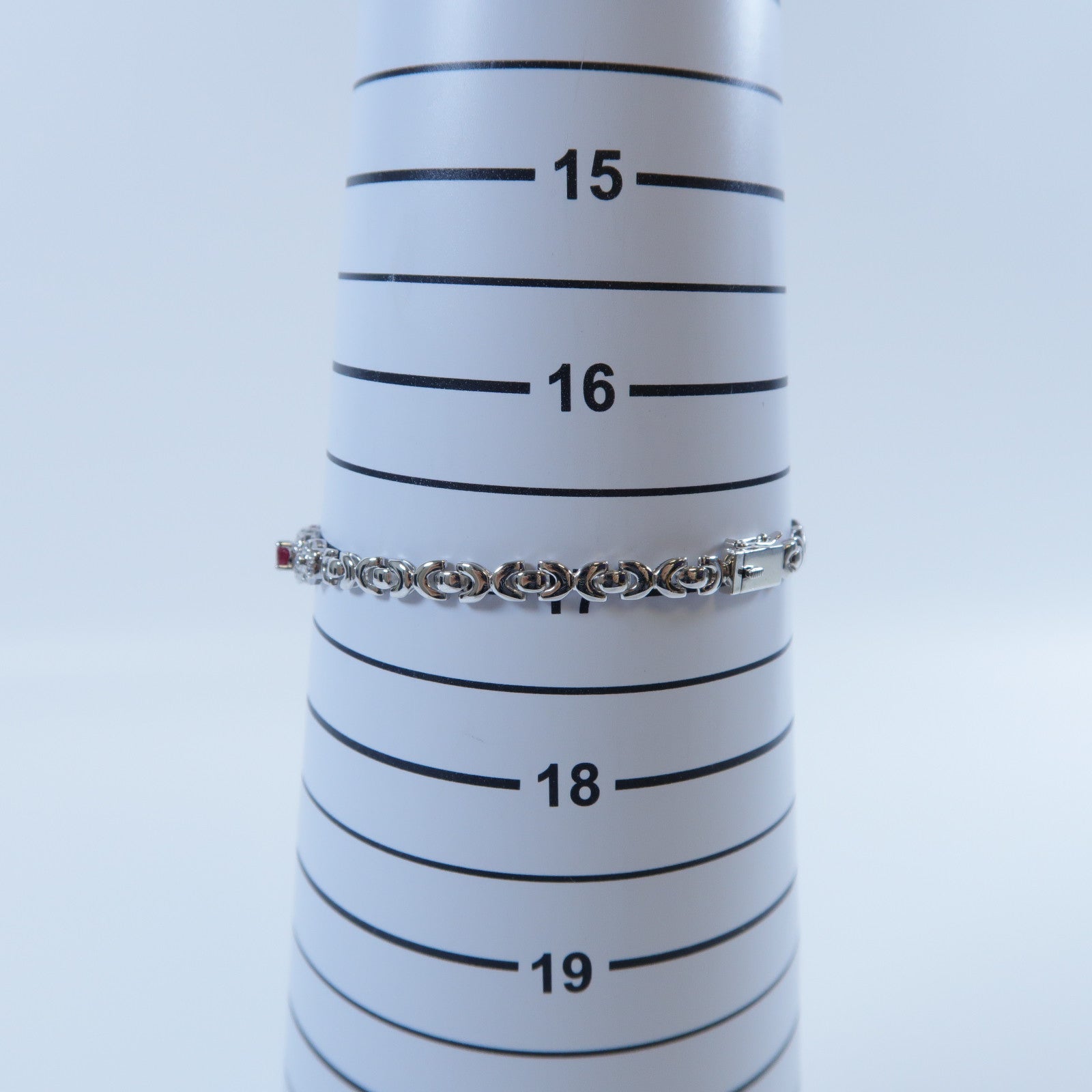 JEWELRY 18K白金Ruby Bracelet 1.65ct紅寶石/0.55ct鑽石手鏈