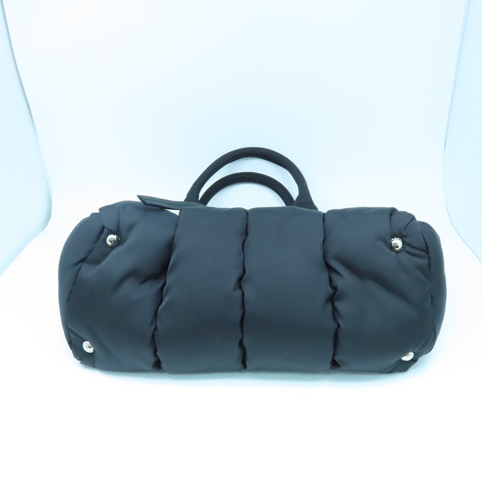 PRADA 尼龍2way Shoulder Bag銀扣手挽肩背兩用袋黑色
