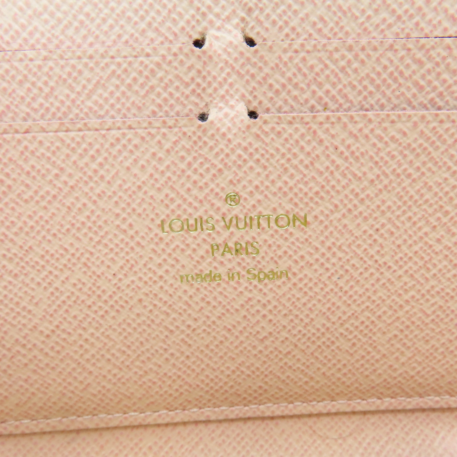 LOUIS VUITTON Damier Azur Clemence Wallet金扣長錢包白色