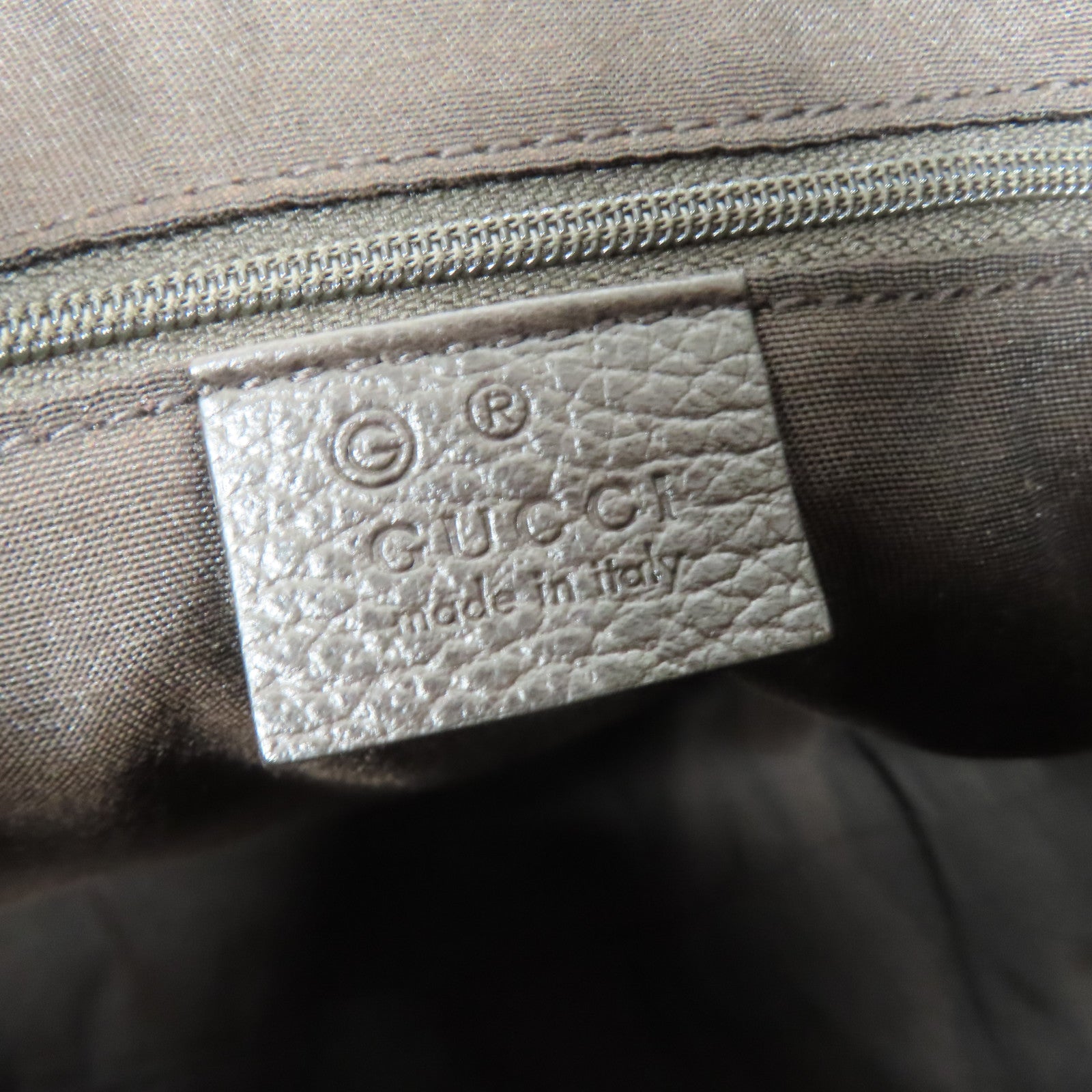 GUCCI 塗層帆布Shoulder Bag金扣肩背袋啡色