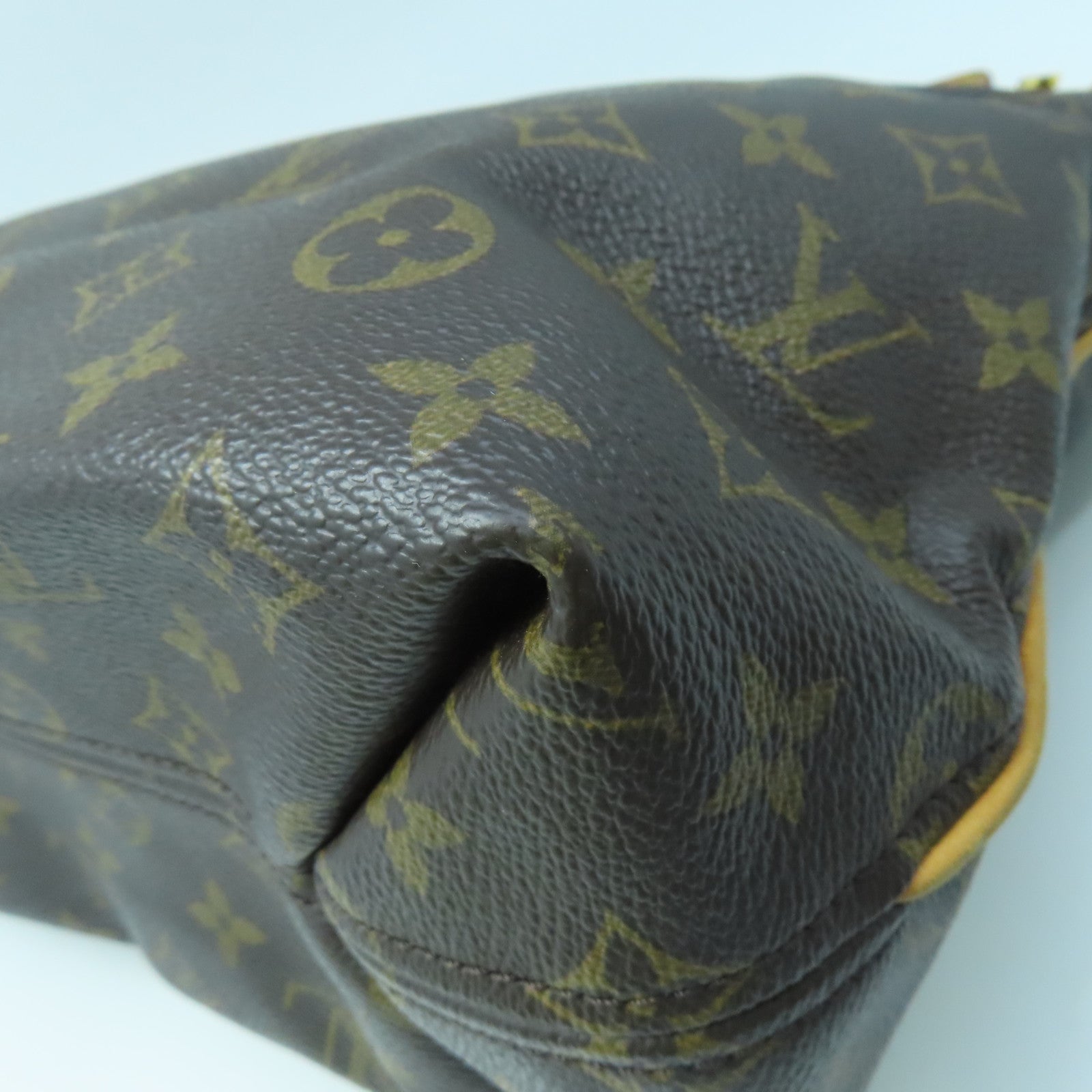 LOUIS VUITTON Monogram Sully MM Gold Buckle Shoulder Bag Brown