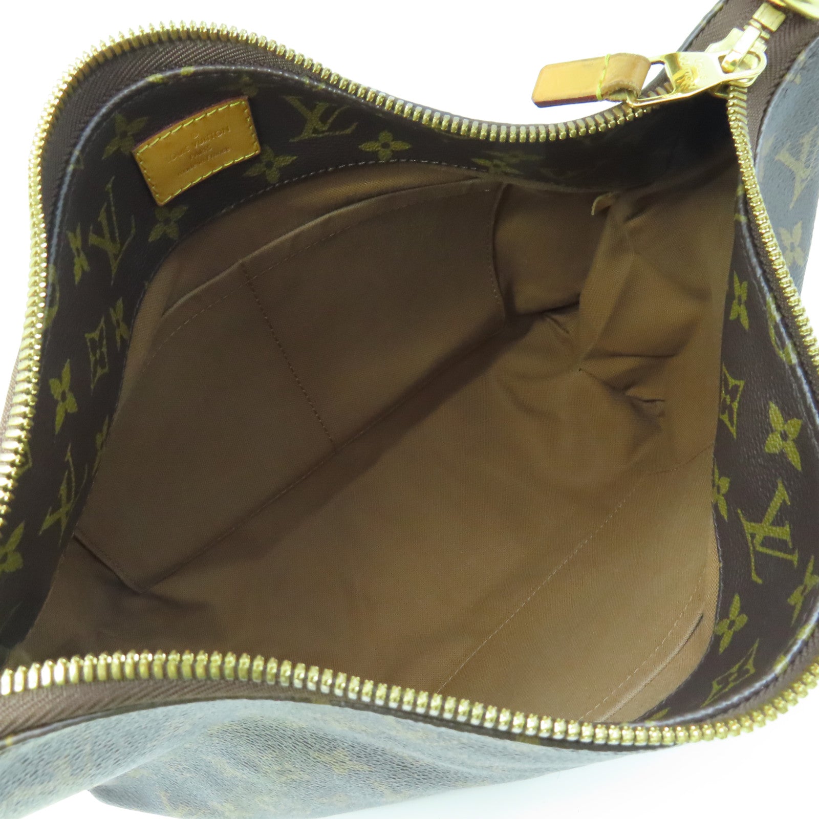 LOUIS VUITTON Monogram Sully MM Gold Buckle Shoulder Bag Brown