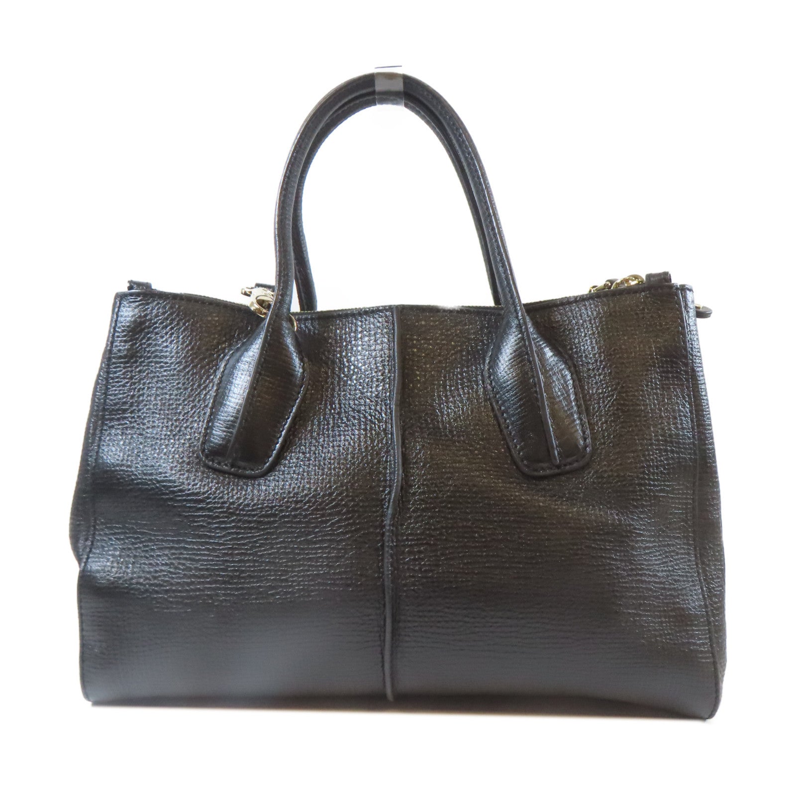 TOD’S 牛皮皮革2 Way Shoulder Bag金扣手挽肩背兩用袋黑色