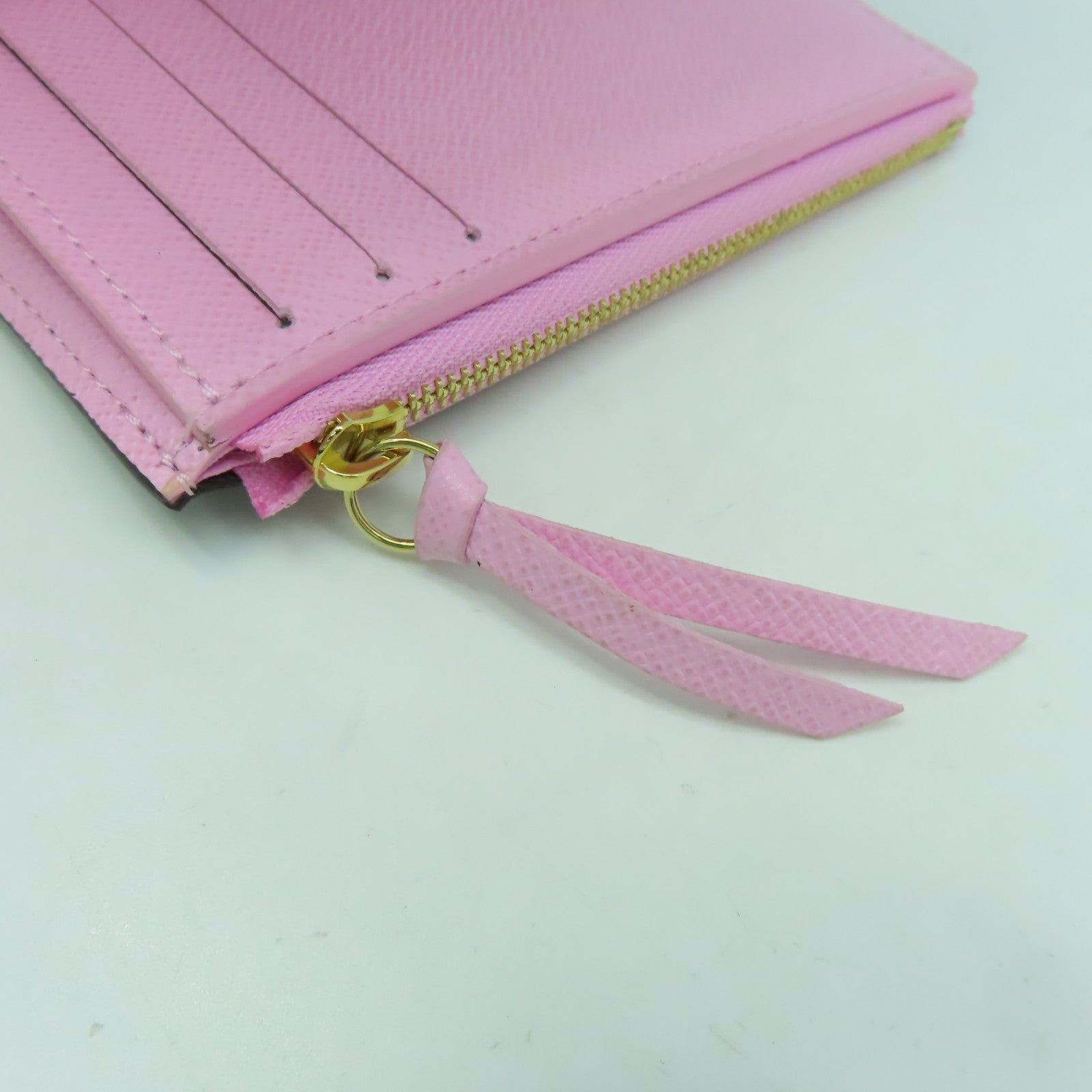 LOUIS VUITTON Monogram Wallet金扣錢包啡色/粉紅色