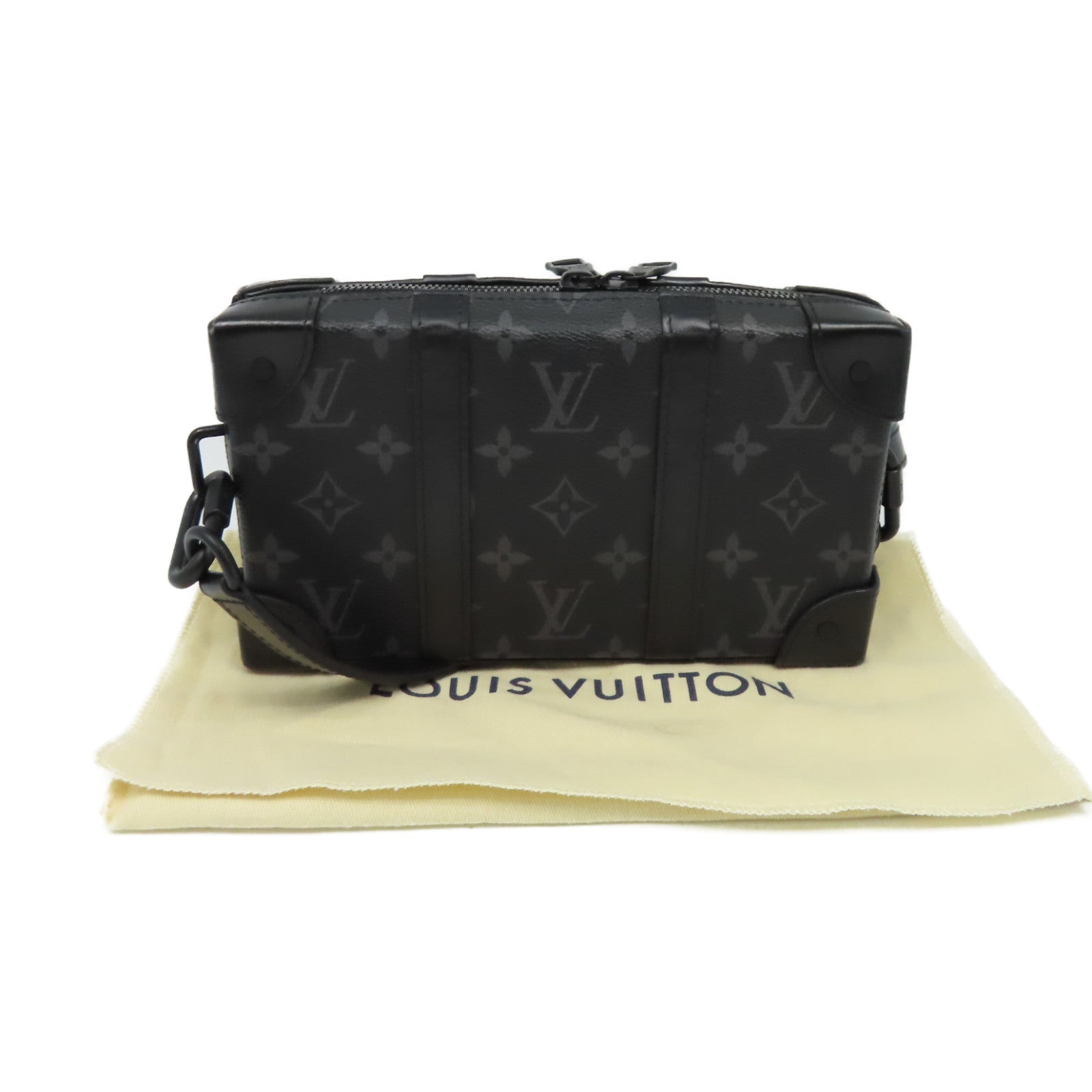 LOUIS VUITTON Monogram Eclipse Soft Trunk Wallet Shoulder Bag錢包肩背兩用袋黑色
