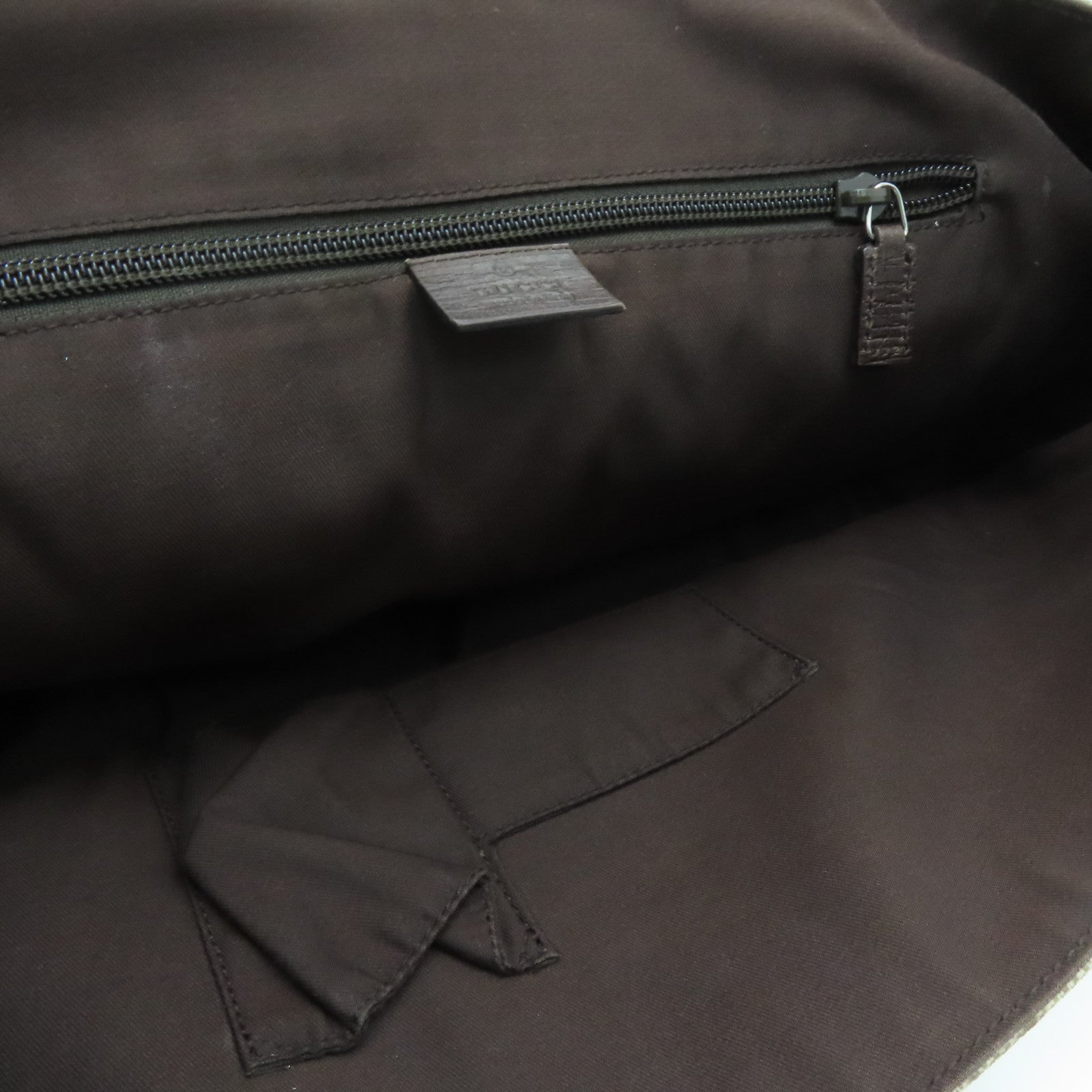 GUCCI 塗層帆布 Shoulder Bag銀扣肩背袋啡色