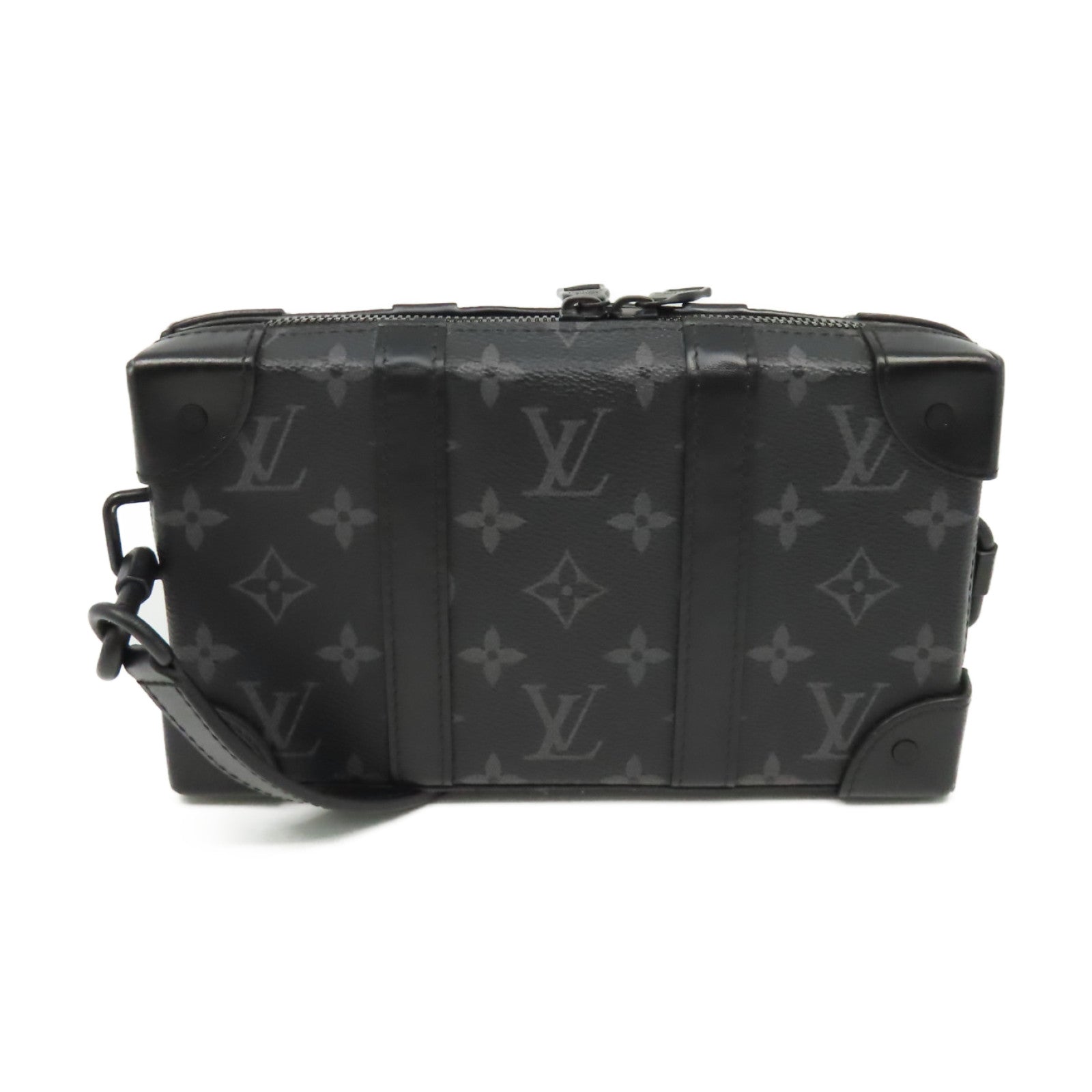 LOUIS VUITTON Monogram Eclipse Soft Trunk Wallet Shoulder Bag錢包肩背兩用袋黑色