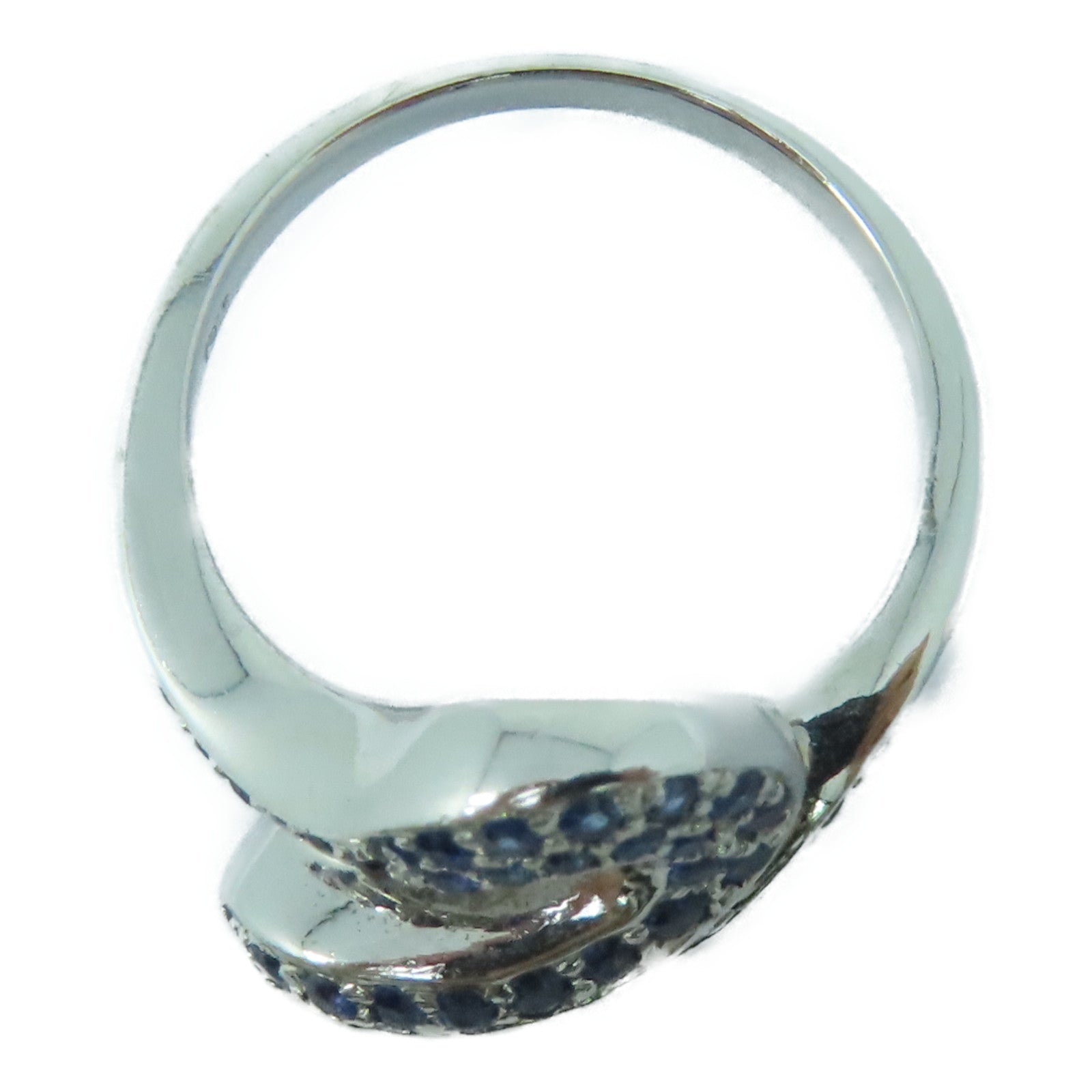 JEWELRY 【激減優惠】18K白金Diamond Ring 5.6g藍寶石/鑽石戒指US#4.25