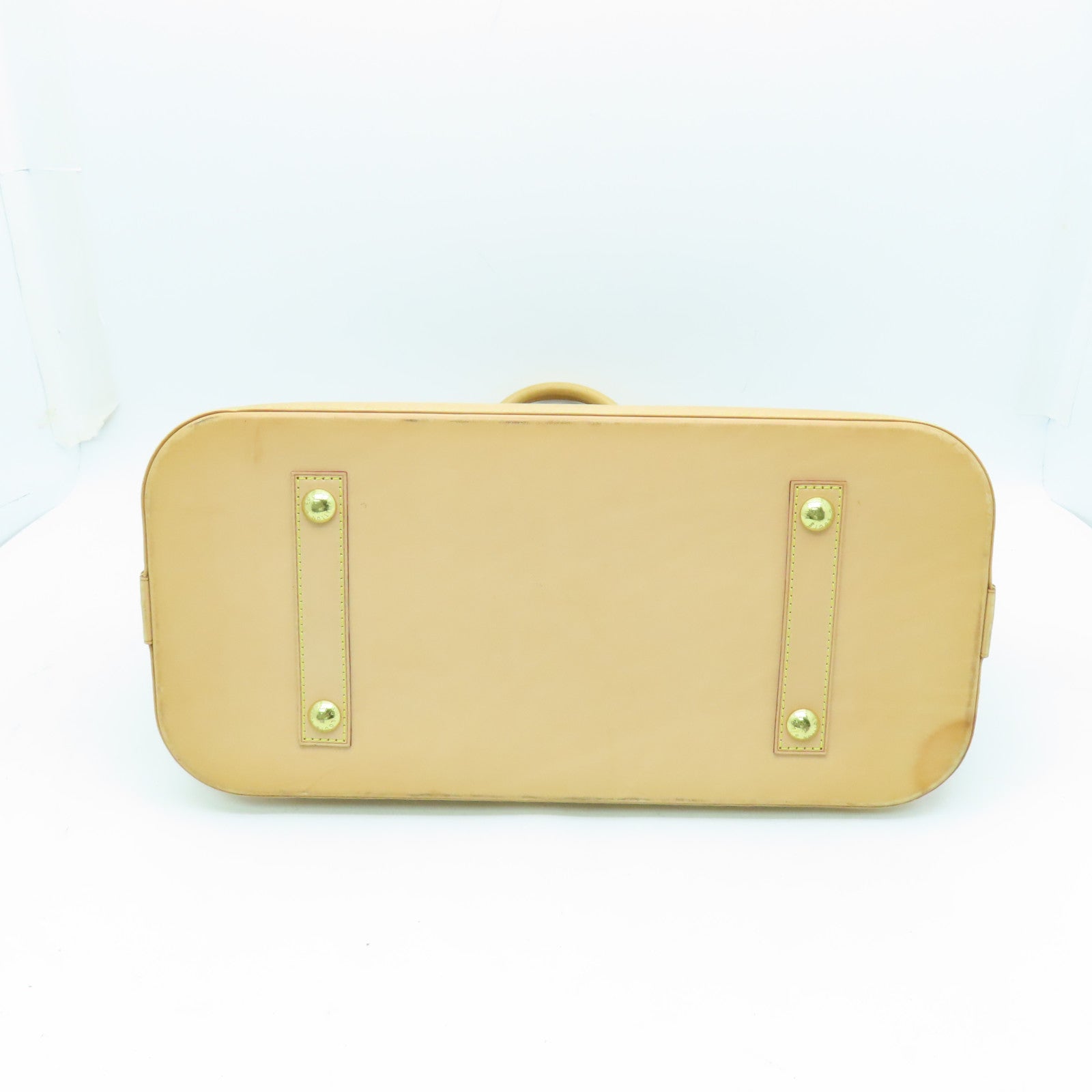 LOUIS VUITTON Monogram Alma GM金扣手挽袋棕色