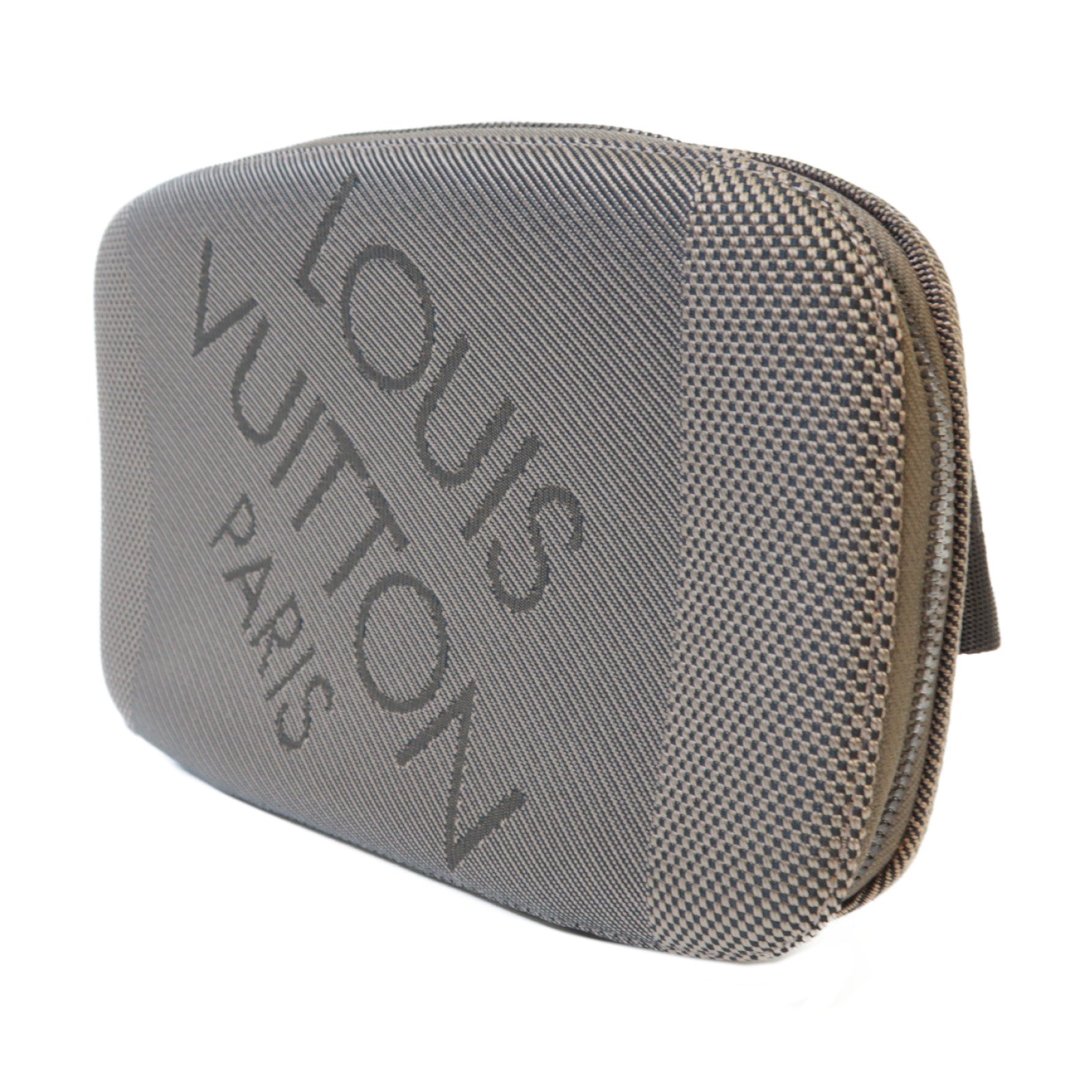 LOUIS VUITTON Damier Geant Mage Sling Bag銀扣腰包灰色