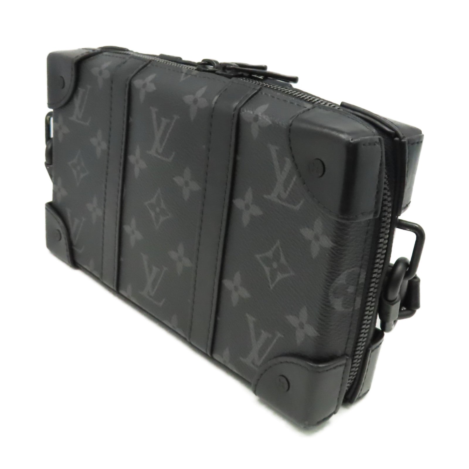 LOUIS VUITTON Monogram Eclipse Soft Trunk Wallet Shoulder Bag錢包肩背兩用袋黑色