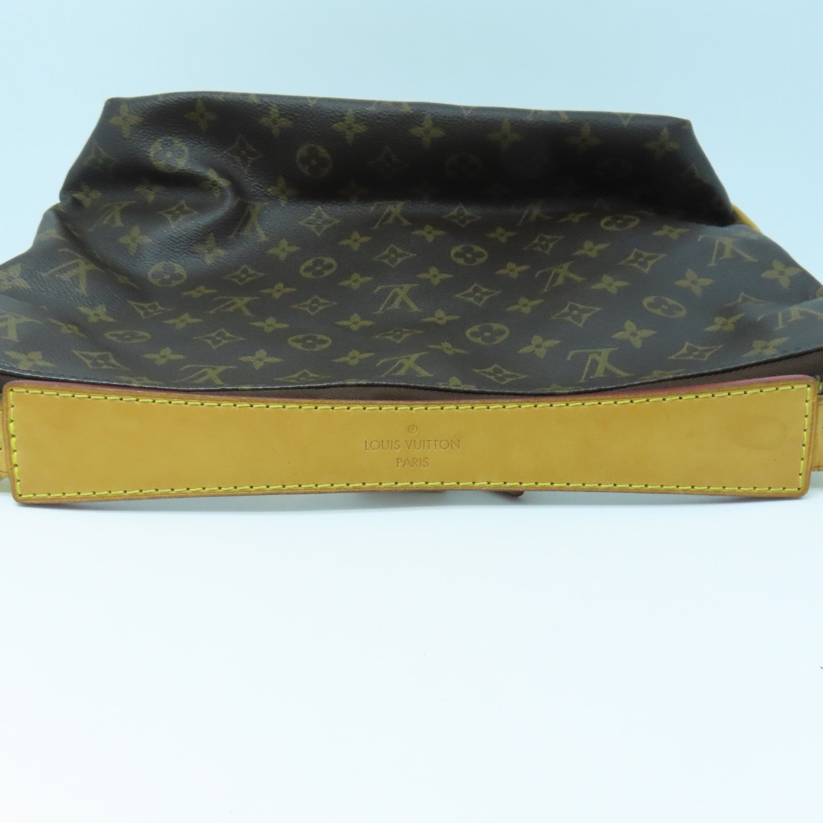 LOUIS VUITTON Monogram Sully MM Gold Buckle Shoulder Bag Brown