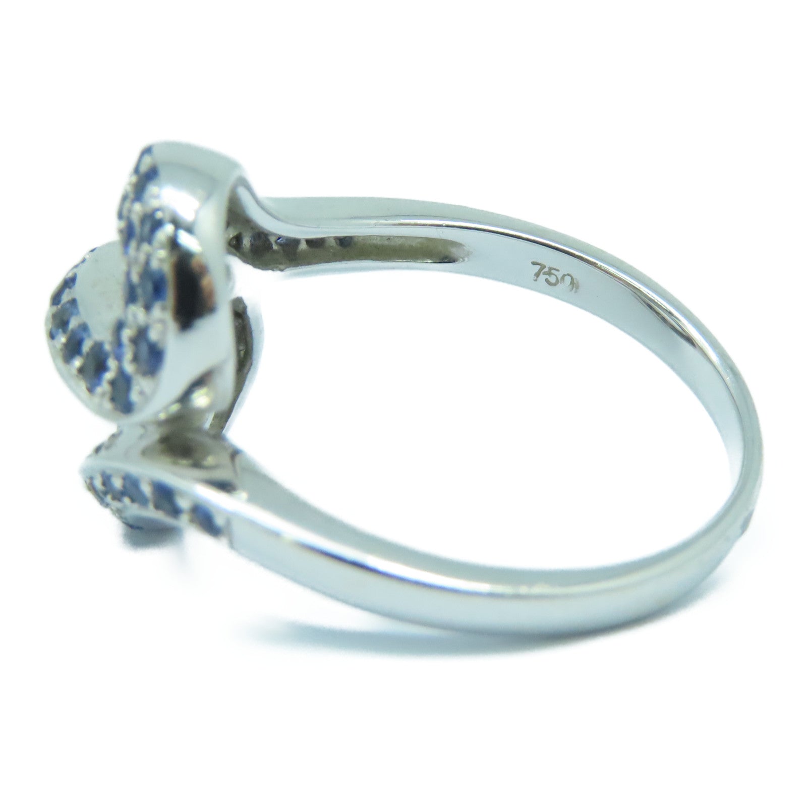 JEWELRY 【激減優惠】18K白金Diamond Ring 5.6g藍寶石/鑽石戒指US#4.25