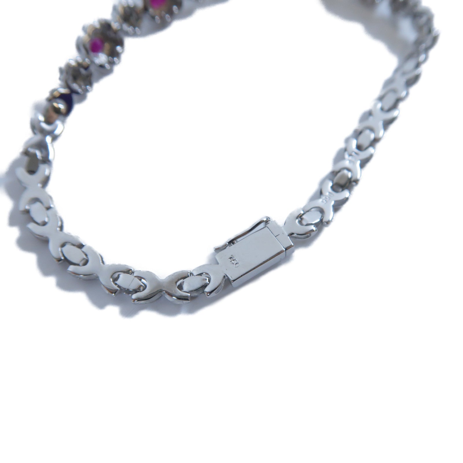 JEWELRY 18K白金Ruby Bracelet 1.65ct紅寶石/0.55ct鑽石手鏈