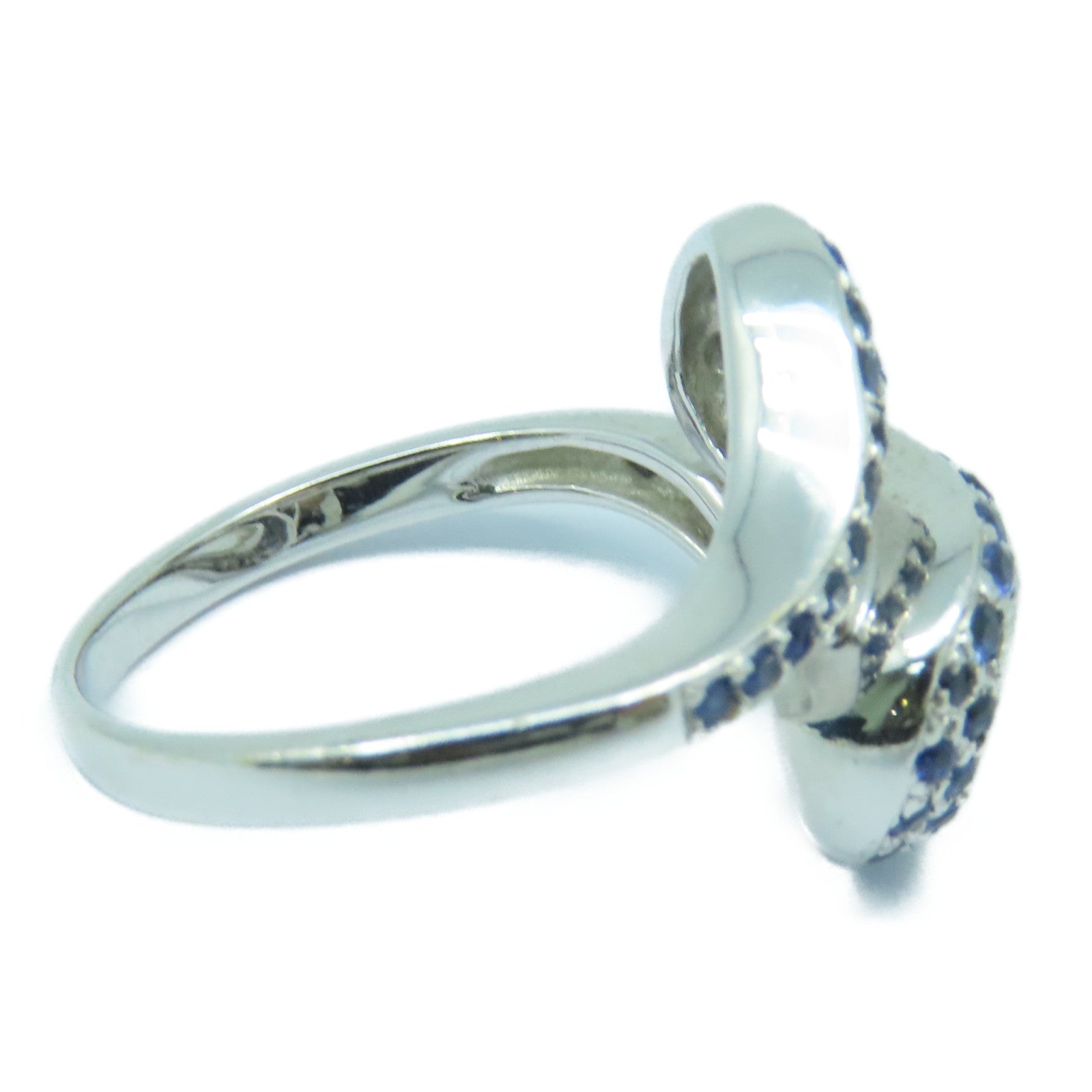 JEWELRY 【激減優惠】18K白金Diamond Ring 5.6g藍寶石/鑽石戒指US#4.25