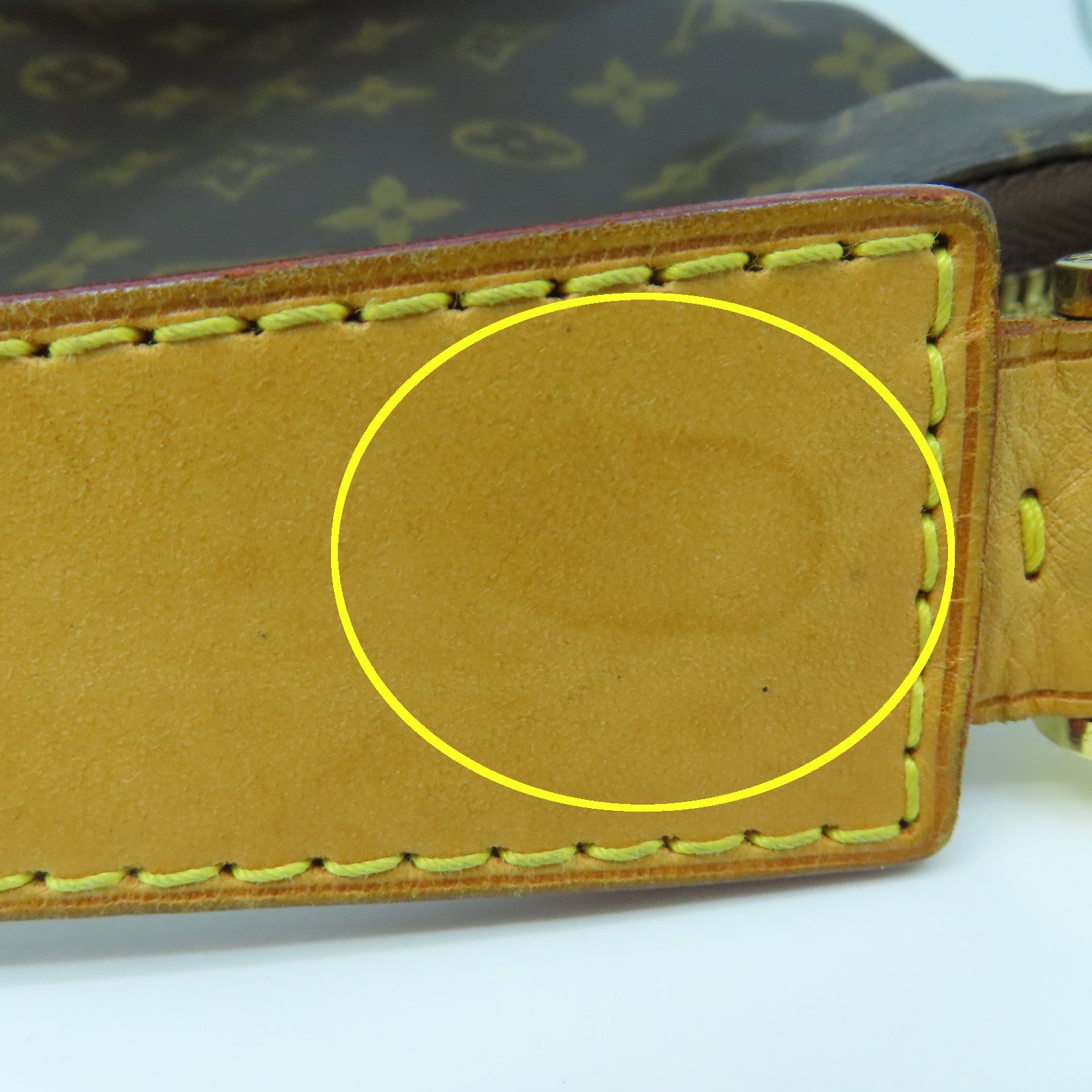 LOUIS VUITTON Monogram Sully MM Gold Buckle Shoulder Bag Brown