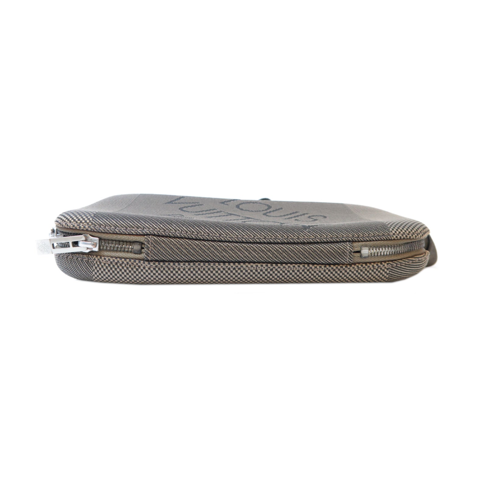 LOUIS VUITTON Damier Geant Mage Sling Bag銀扣腰包灰色