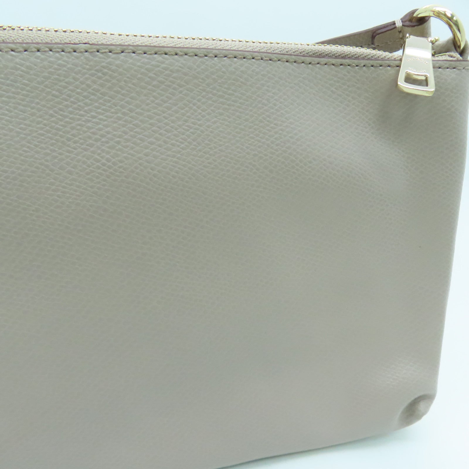 COACH 皮革Handbag金扣手挽袋暗粉紅色