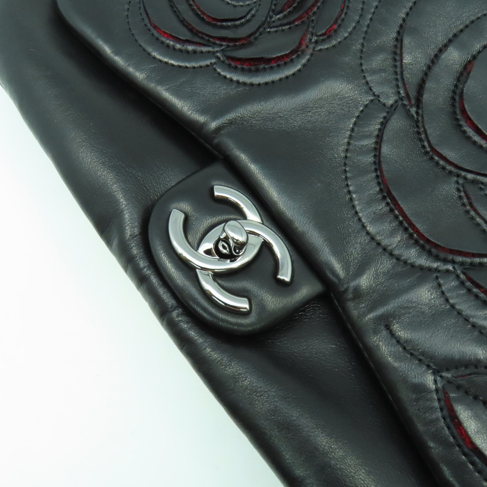 CHANEL 【激減優惠】牛皮皮革Chain Shoulder Bag銀扣鏈帶肩背袋黑色