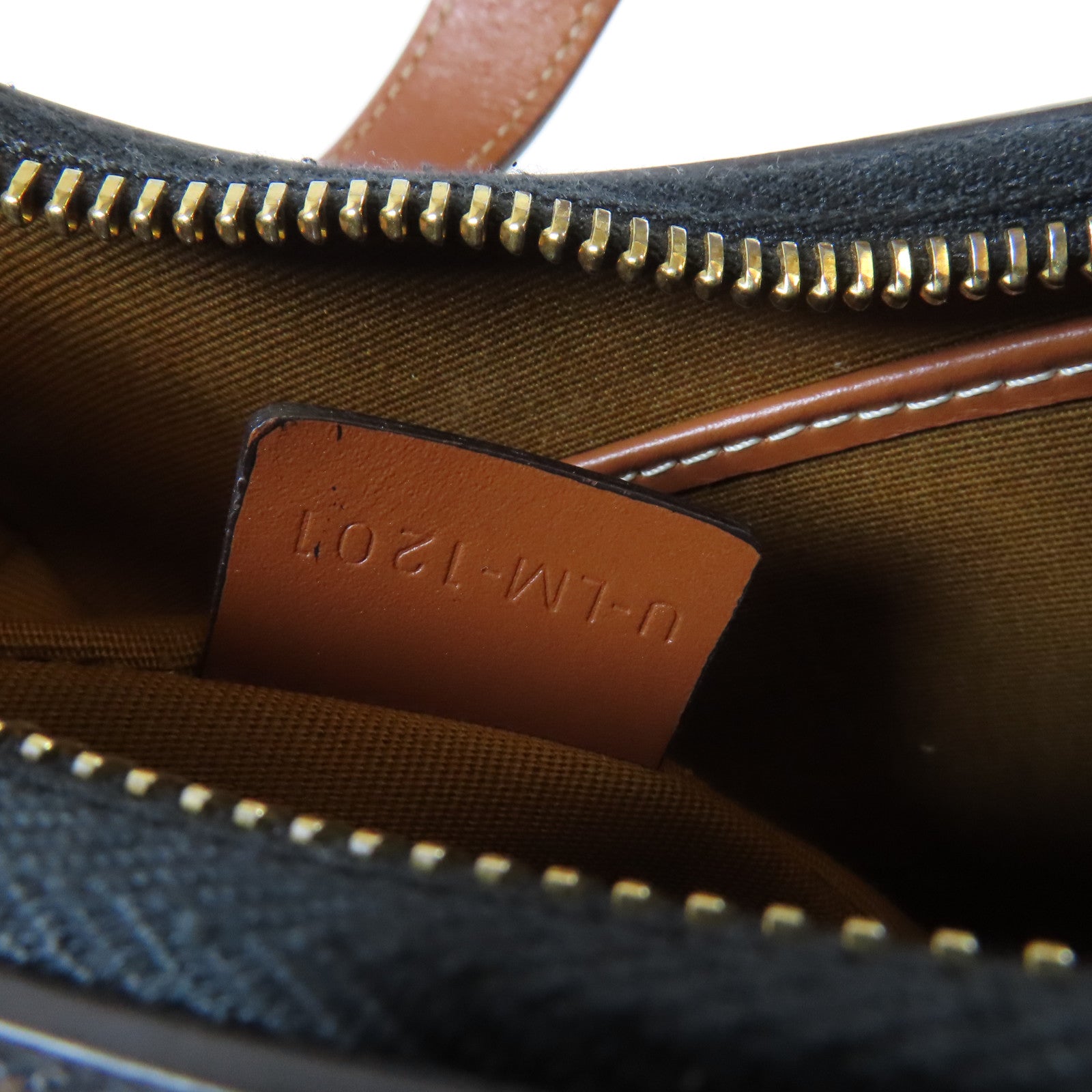 CELINE 塗層帆布Shoulder Bag金扣肩背袋啡色