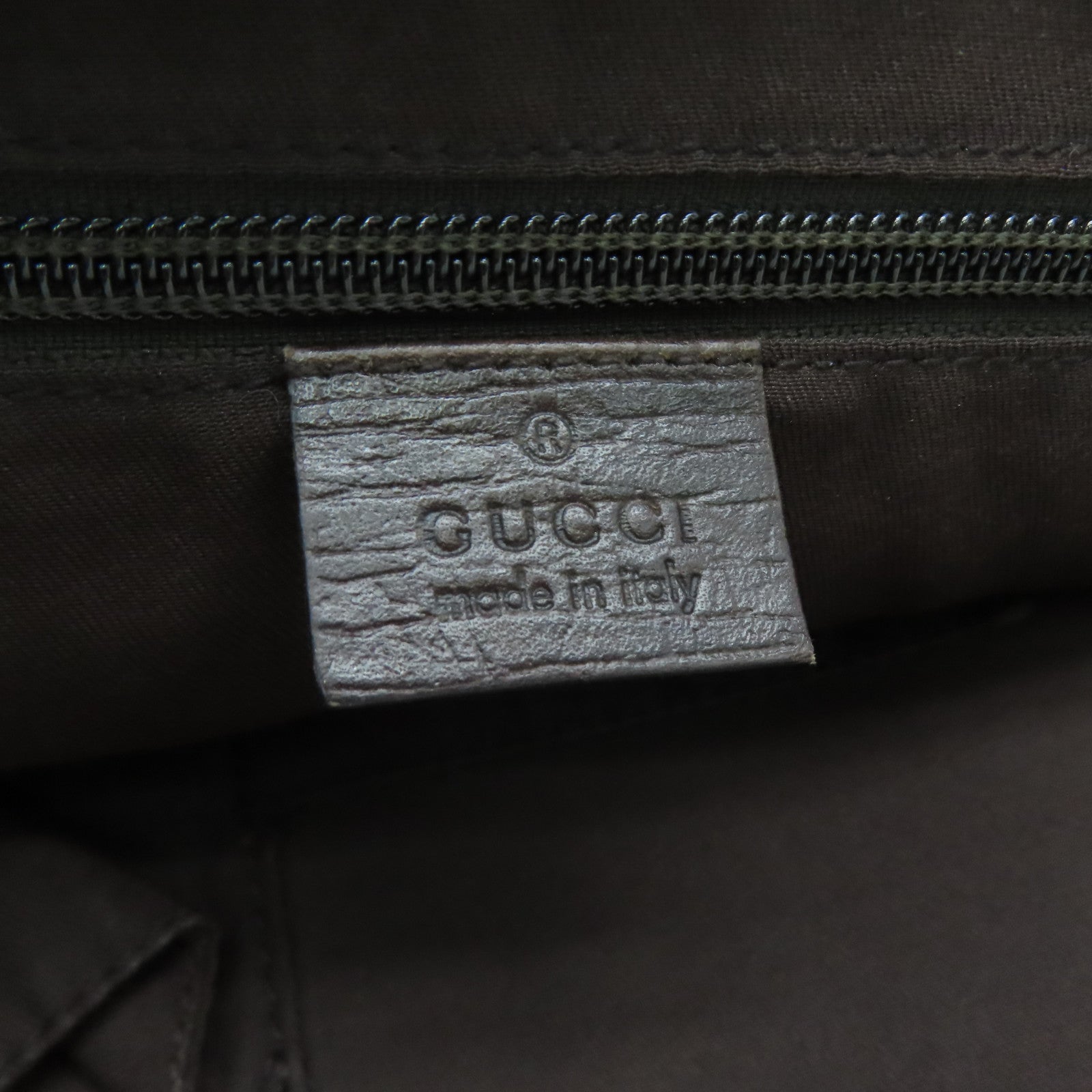 GUCCI 塗層帆布 Shoulder Bag銀扣肩背袋啡色