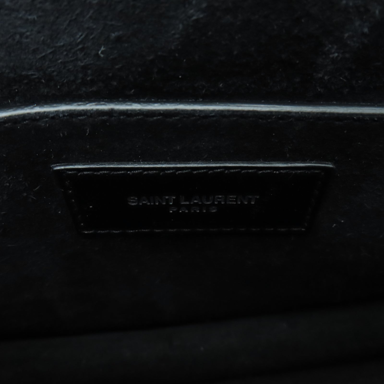 SAINT LAURENT 牛皮皮革Chain Shoulder銀扣鏈帶肩背袋黑色