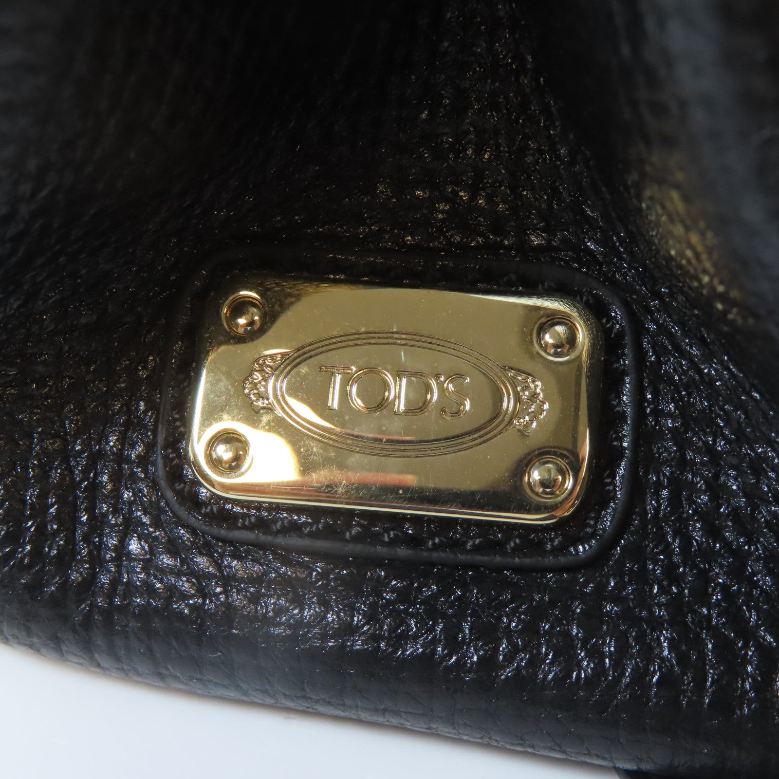 TOD’S 牛皮皮革2 Way Shoulder Bag金扣手挽肩背兩用袋黑色