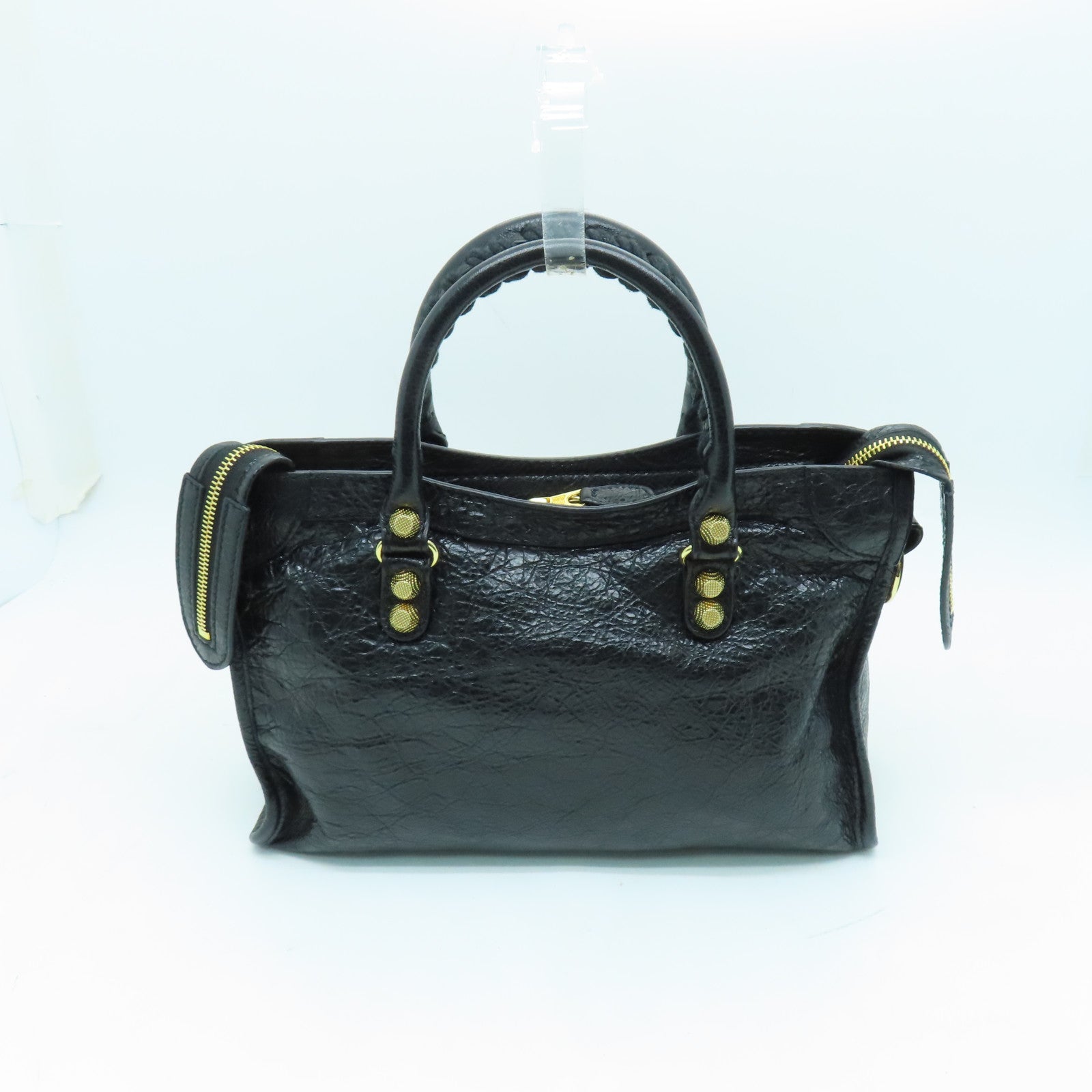 BALENCIAGA 牛皮皮革Giant New City金扣手挽肩背兩用袋黑色