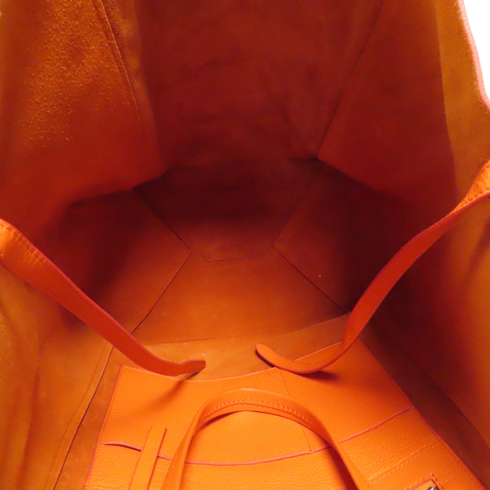 CELINE 牛皮皮革Shoulder Bag銀扣肩背袋橙色