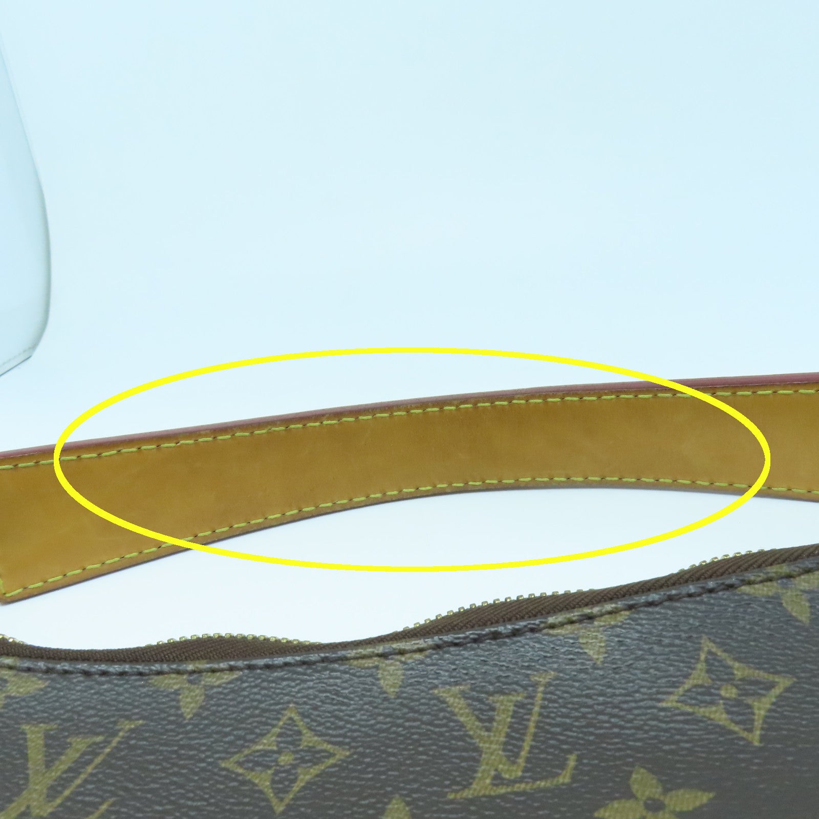 LOUIS VUITTON Monogram Sully MM Gold Buckle Shoulder Bag Brown