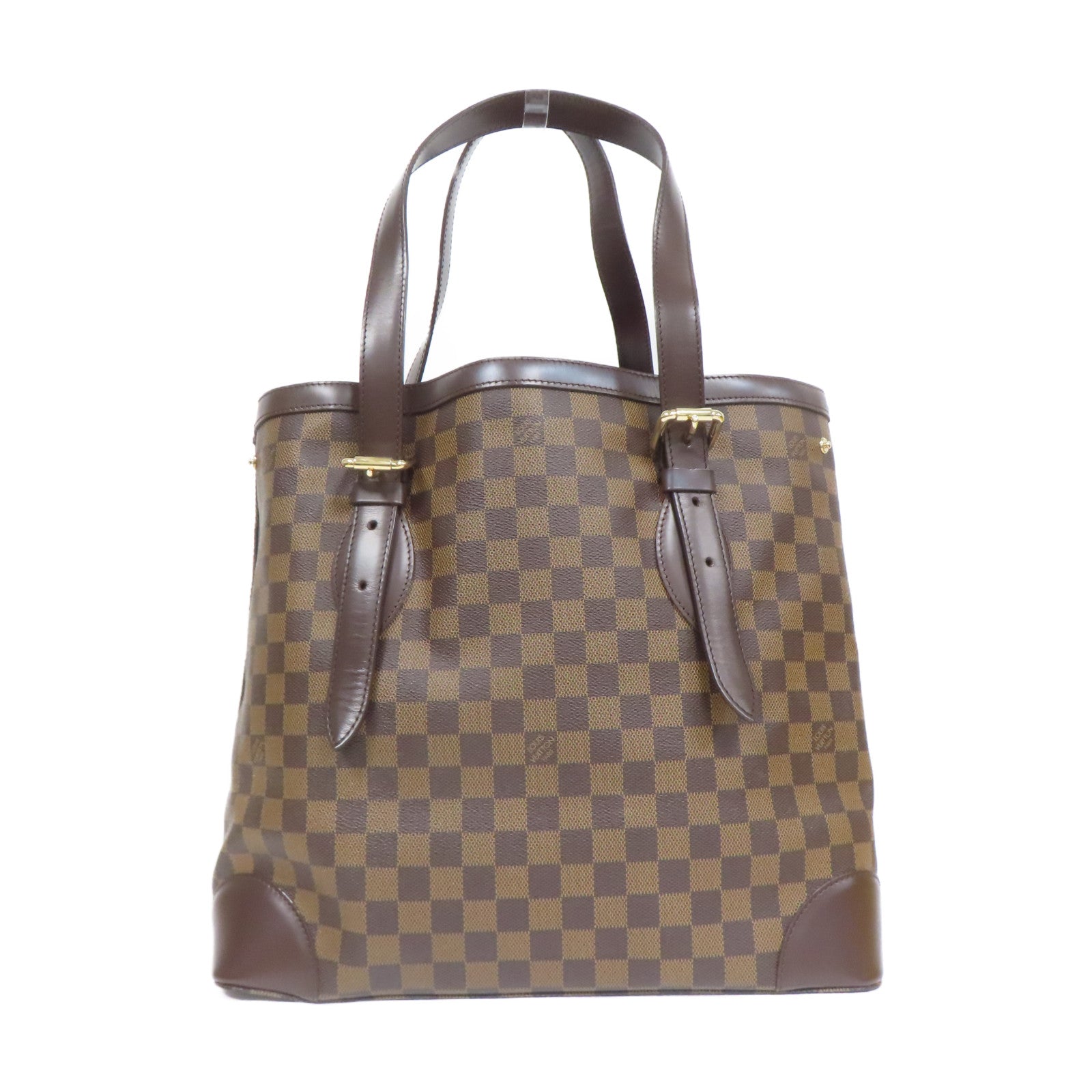 LOUIS VUITTON Damier Hampstead MM金扣手挽袋啡色