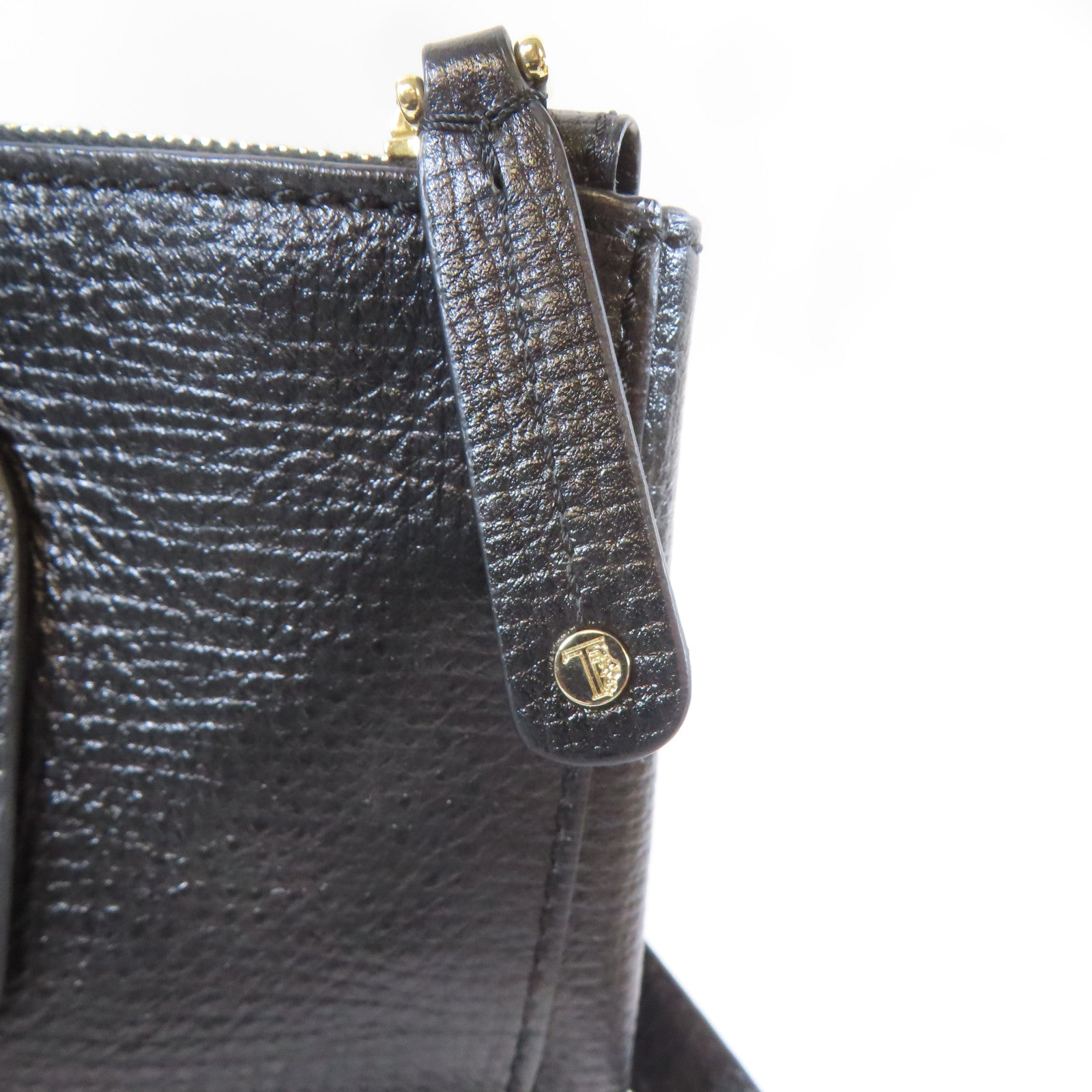 TOD’S 牛皮皮革2 Way Shoulder Bag金扣手挽肩背兩用袋黑色