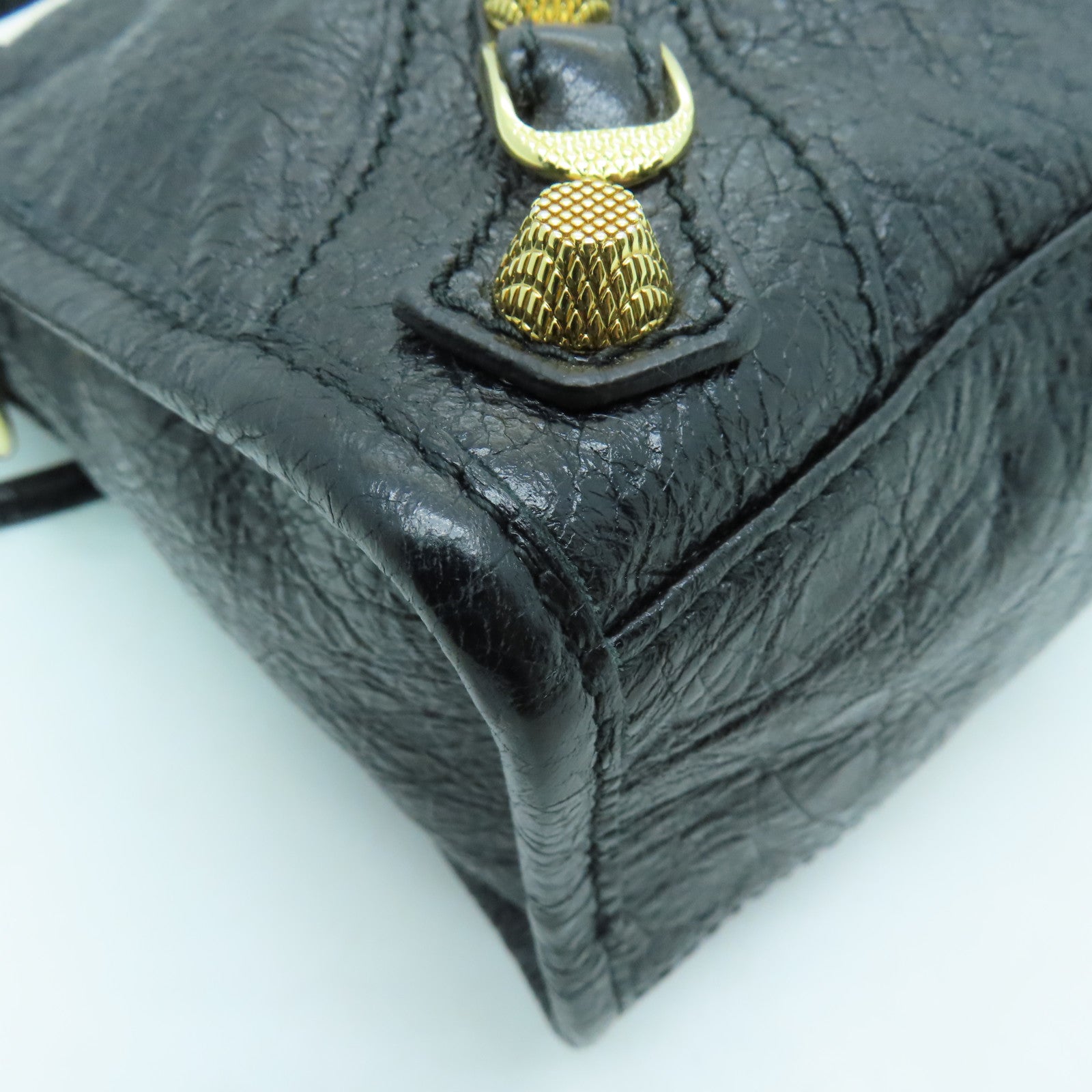 BALENCIAGA 牛皮皮革Giant New City金扣手挽肩背兩用袋黑色