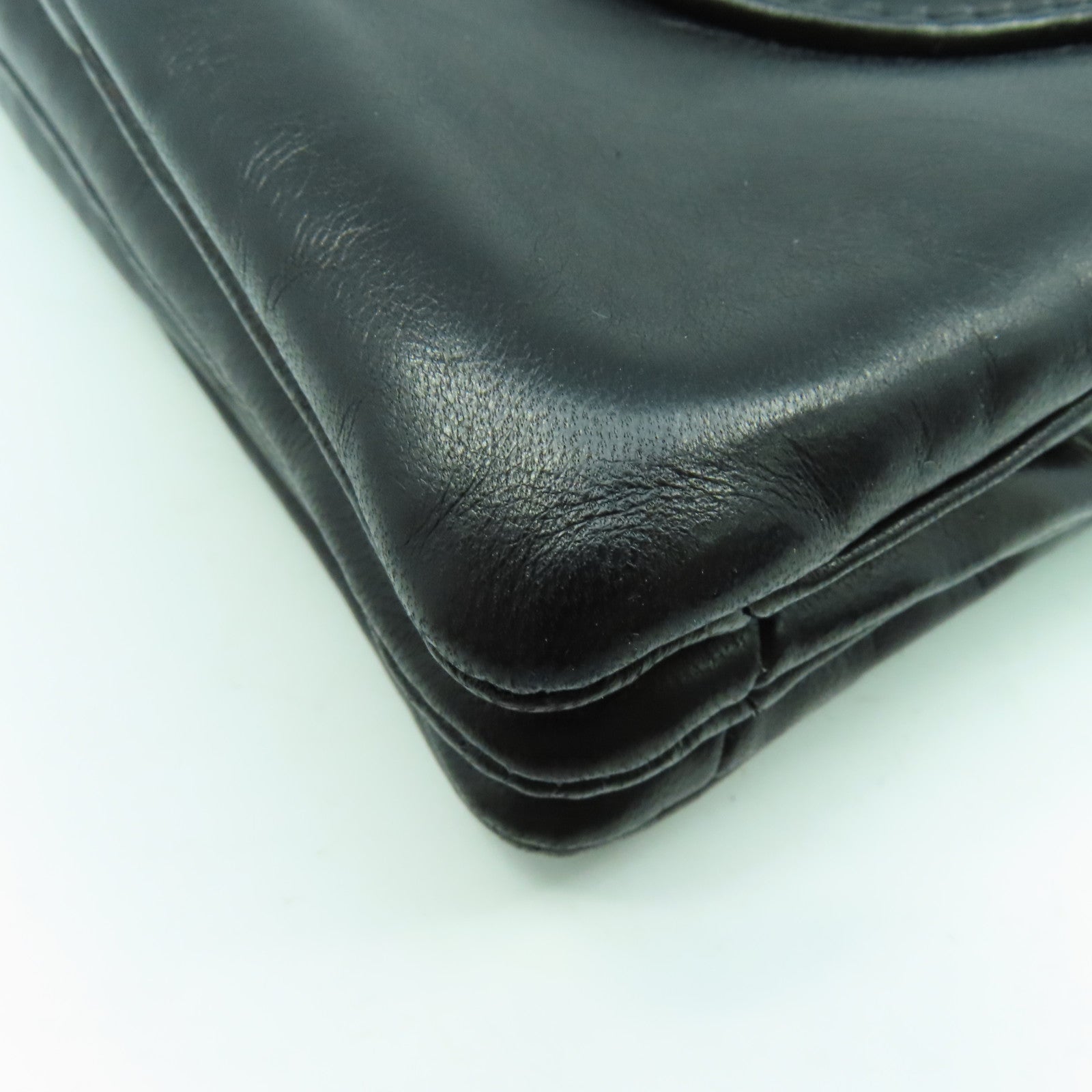 CHANEL 【激減優惠】牛皮皮革Chain Shoulder Bag銀扣鏈帶肩背袋黑色