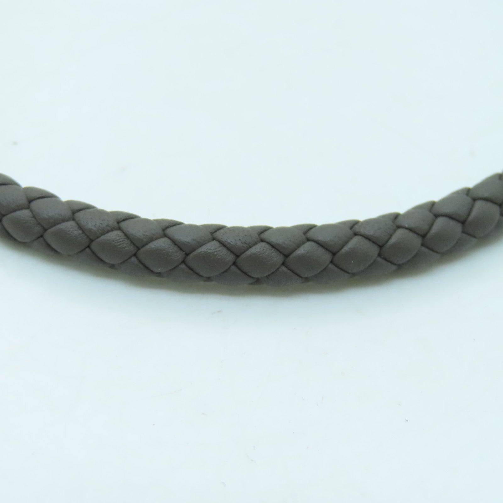 HERMES Swift皮革Glenan Bracelet銀扣手鏈錫灰色#17.5cm