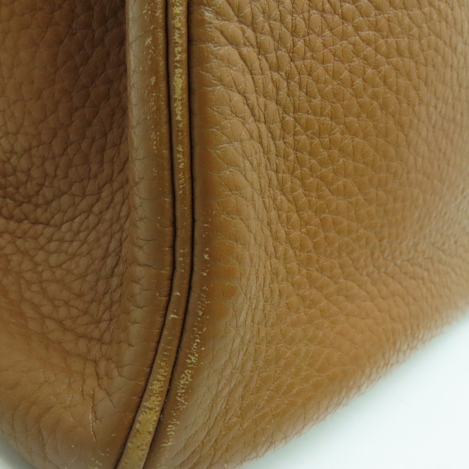 HERMES Clemence皮革Birkin 30銀扣手挽袋啡色