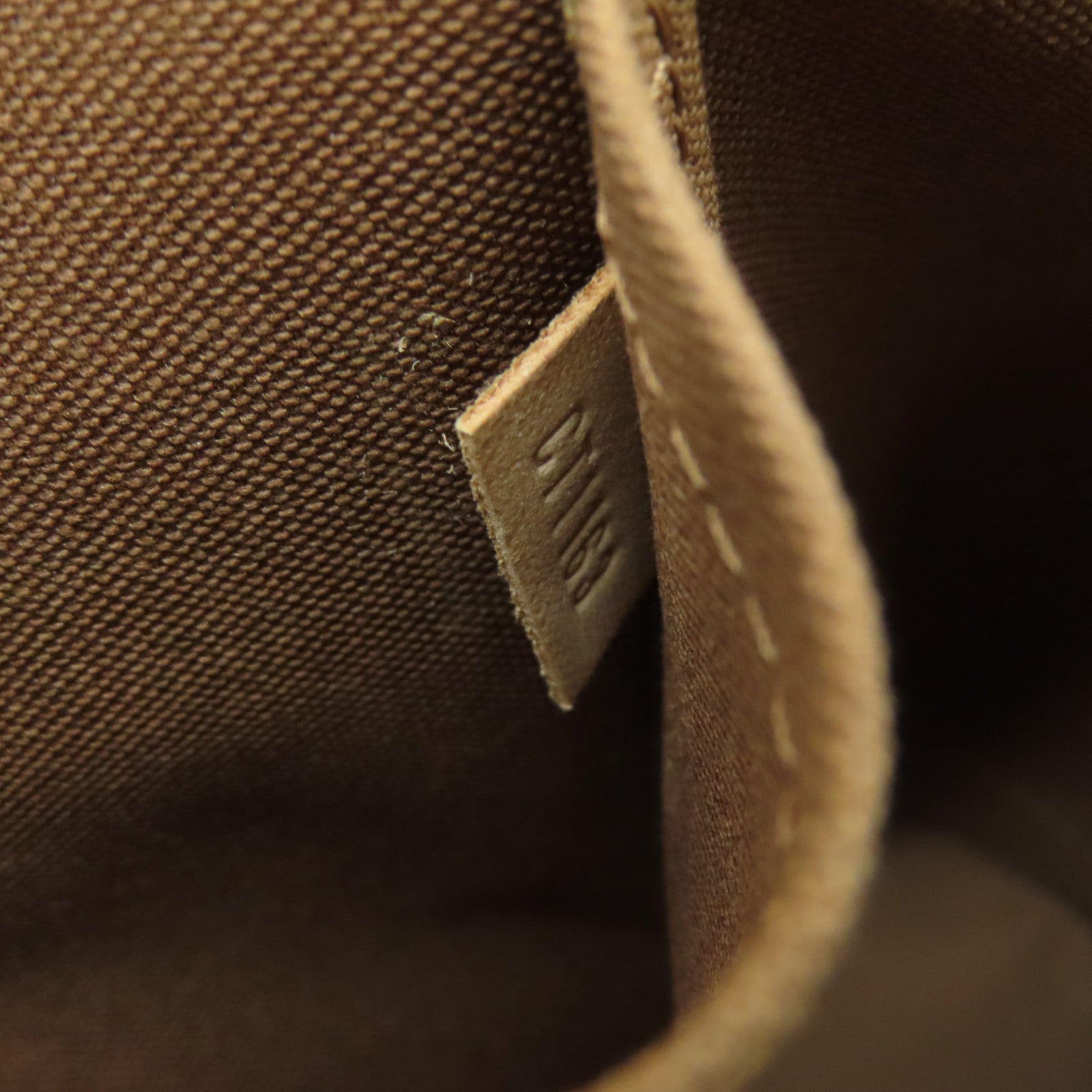 LOUIS VUITTON Monogram Alma GM金扣手挽袋棕色