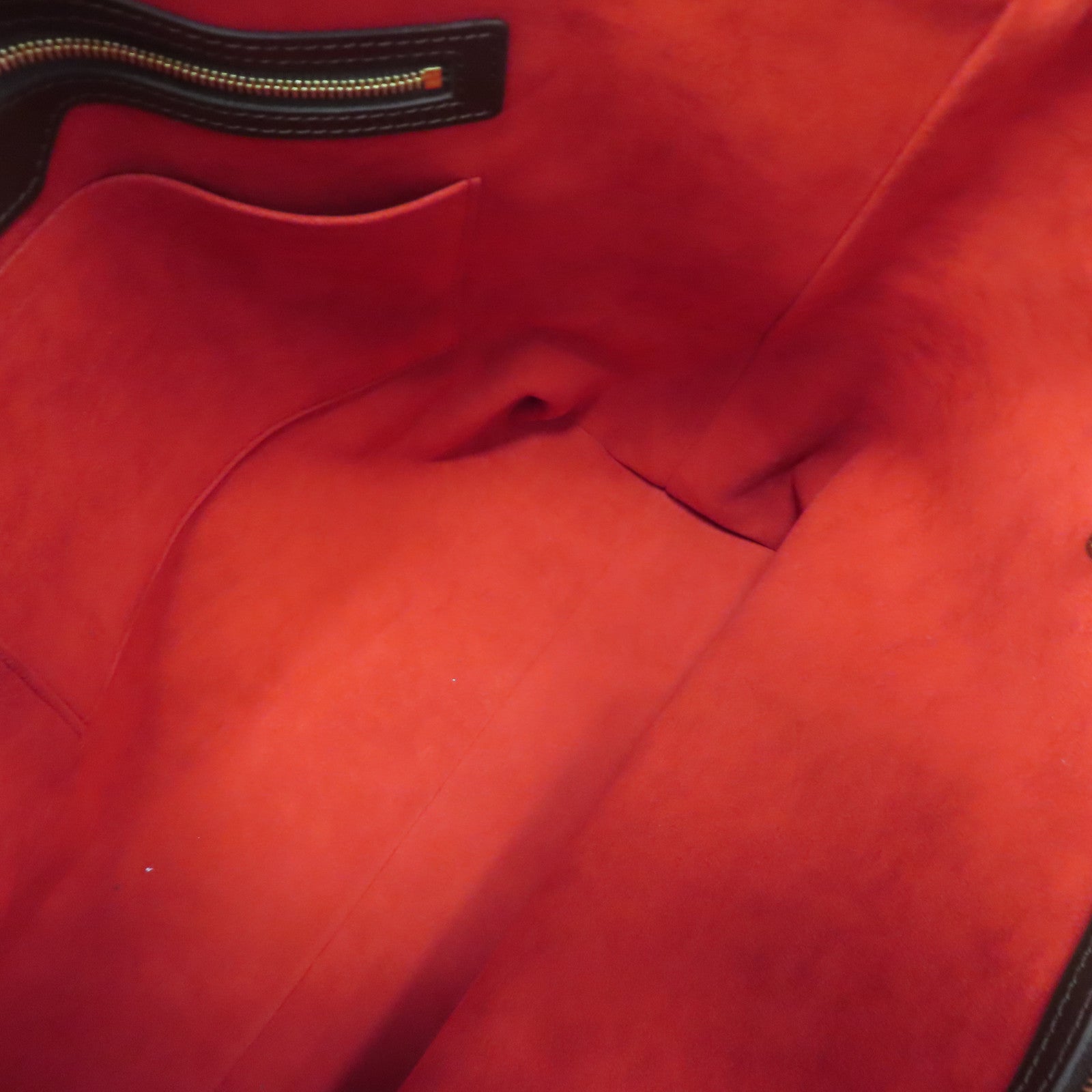 LOUIS VUITTON Damier Hampstead MM金扣手挽袋啡色