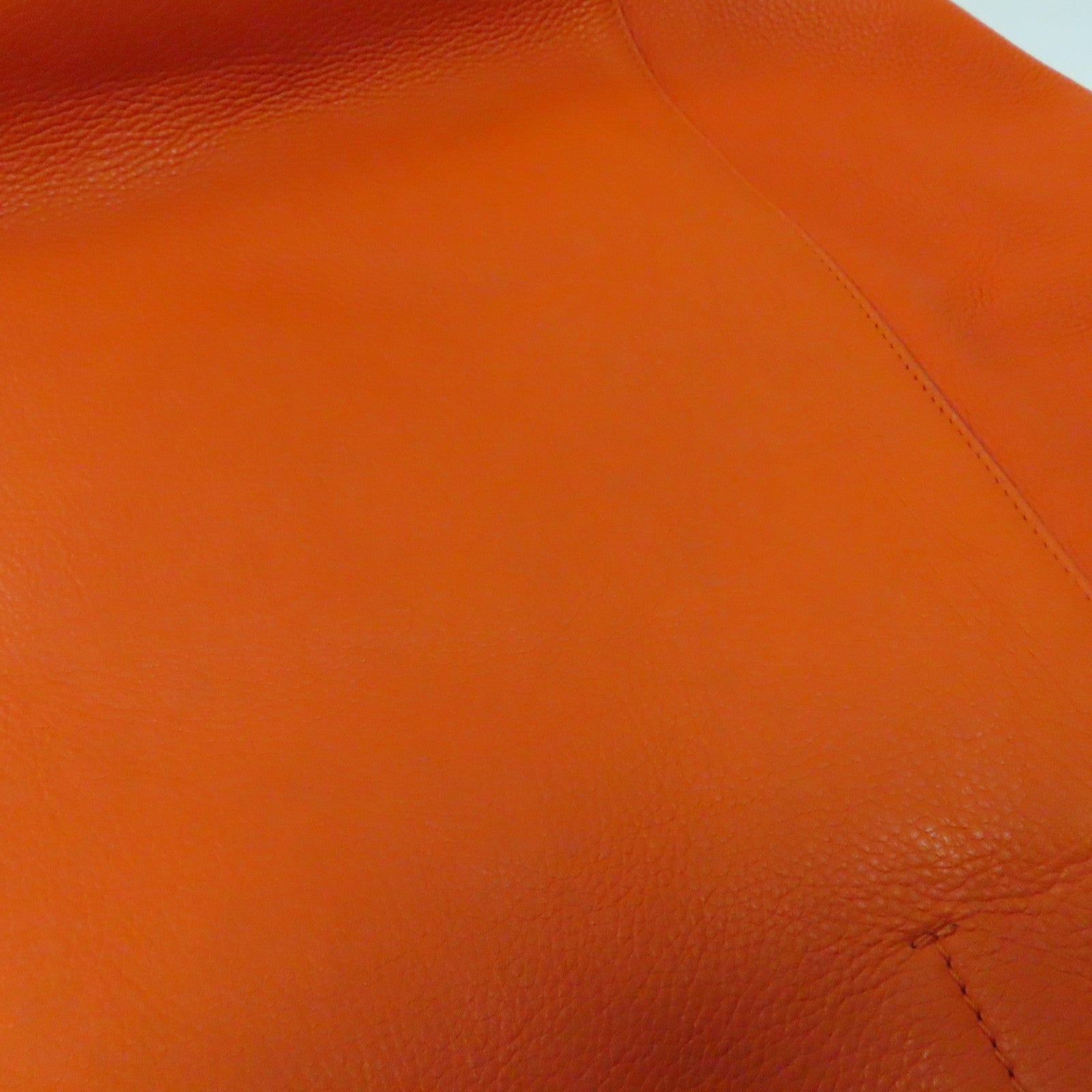 CELINE 牛皮皮革Shoulder Bag銀扣肩背袋橙色