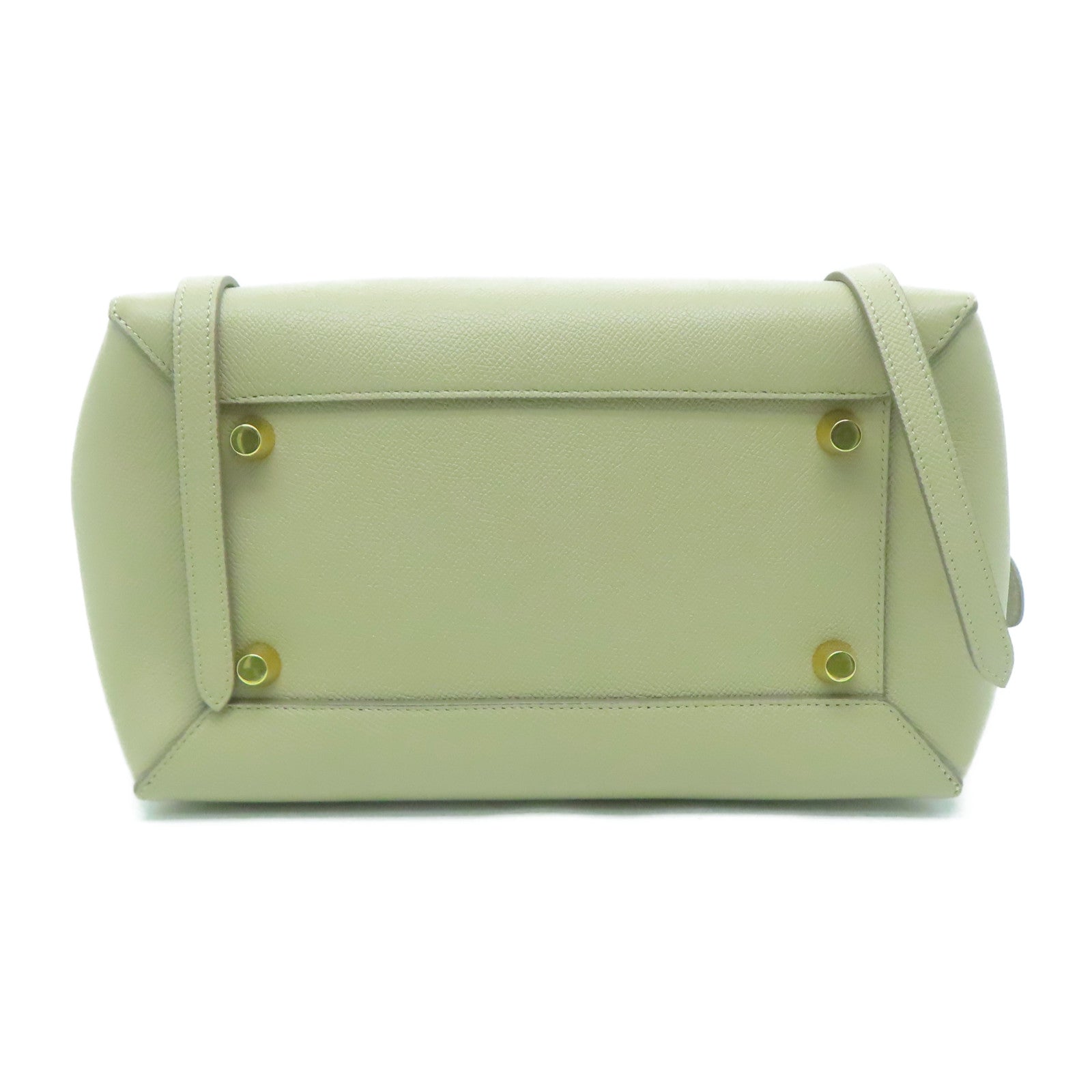 CELINE 牛皮皮革2 Way Shoulder金扣手挽肩背兩用袋米色