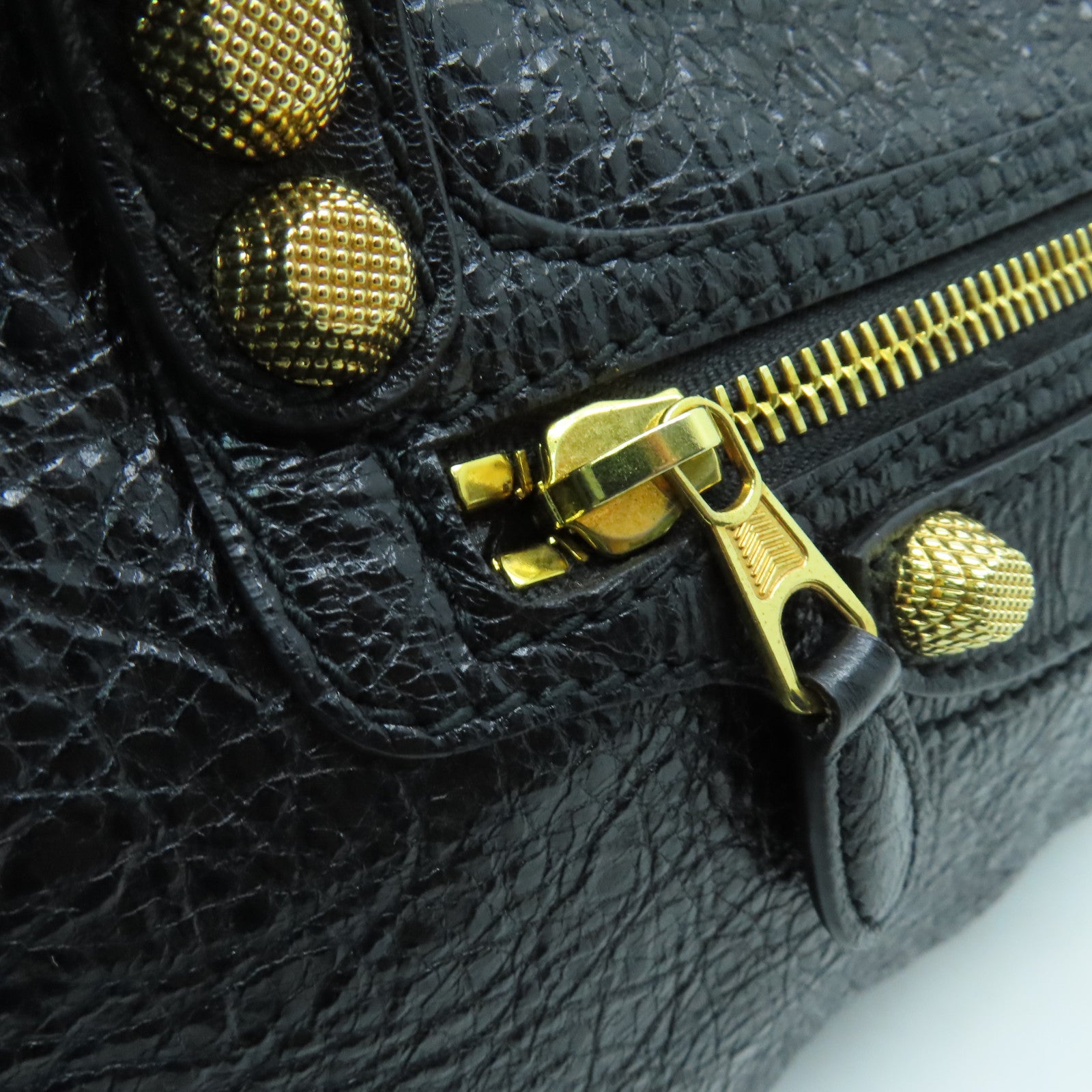 BALENCIAGA 牛皮皮革Giant New City金扣手挽肩背兩用袋黑色