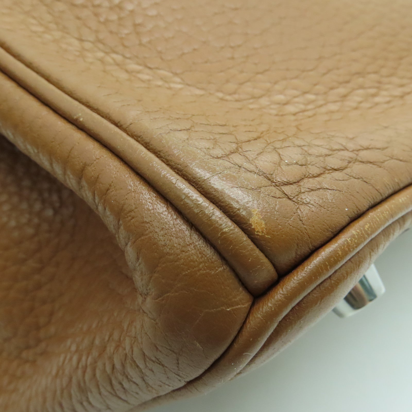 HERMES Clemence皮革Birkin 30銀扣手挽袋啡色