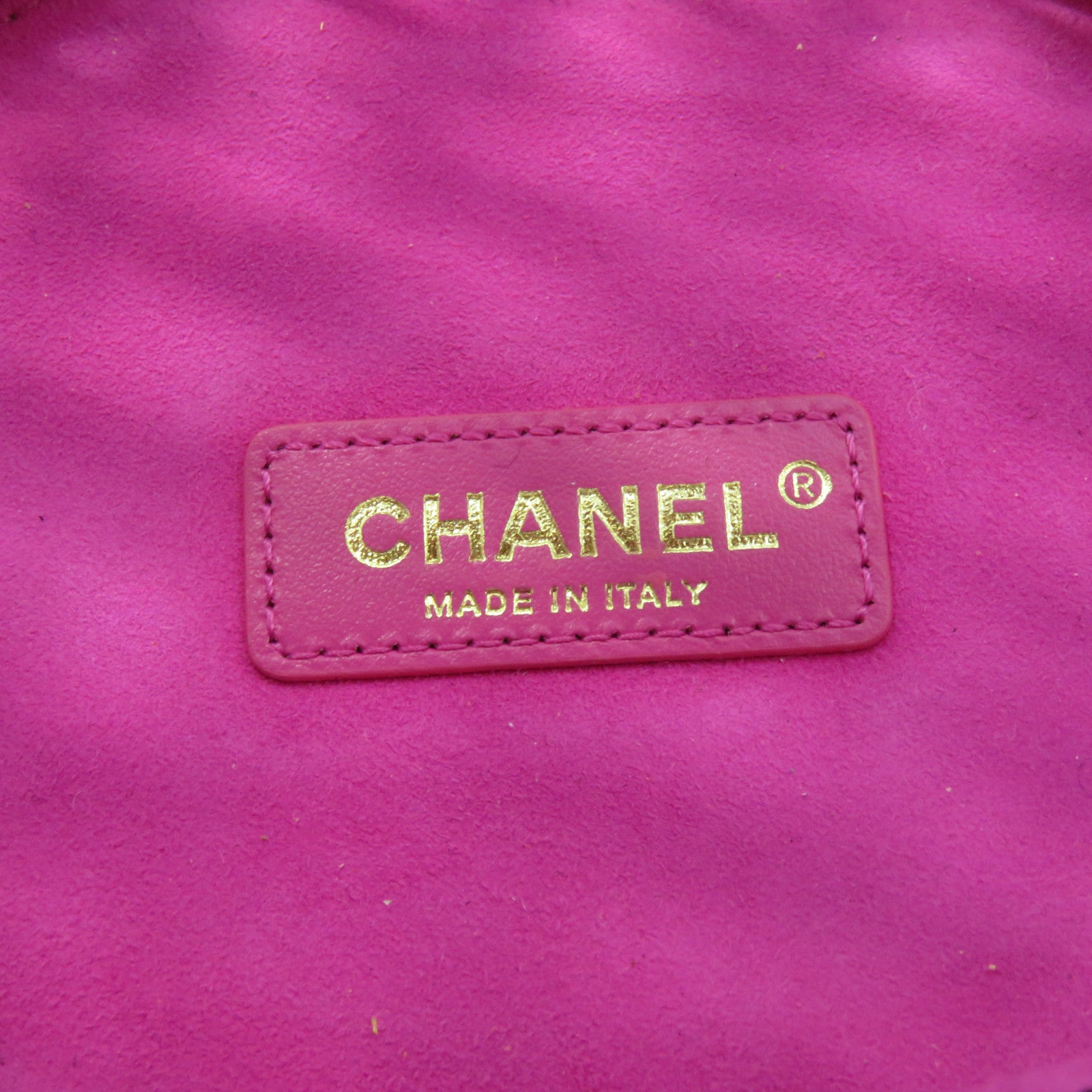 CHANEL 菱格牛皮皮革Chain Shoulder Bag鏈帶肩背袋黑色