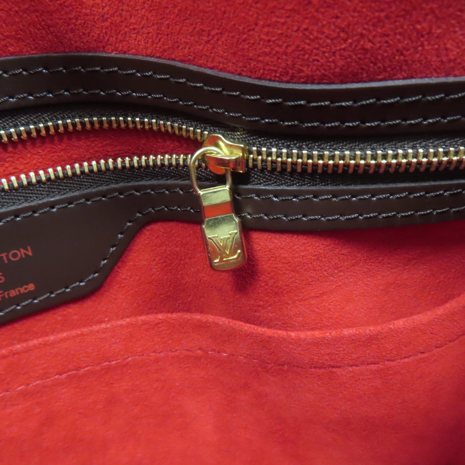 LOUIS VUITTON Damier Hampstead MM金扣手挽袋啡色