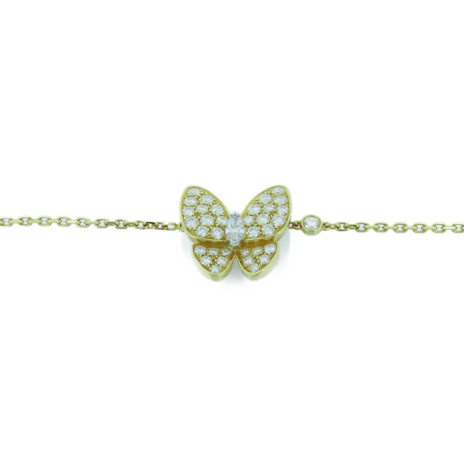 Van Cleef &amp; Arpels 18K黄金Two Butterfuly Pandent项链