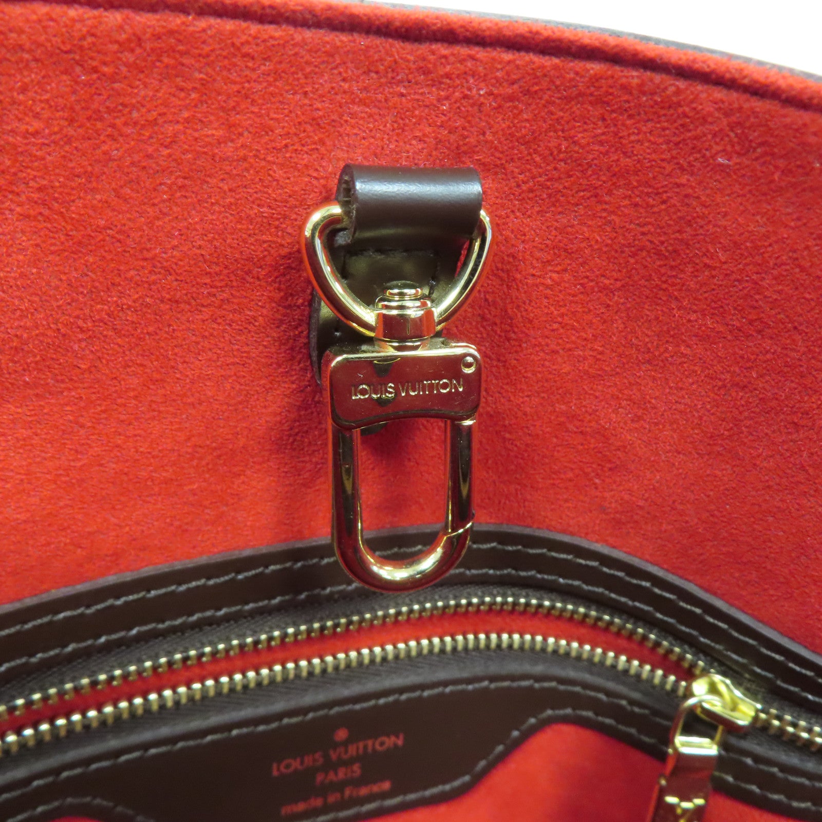 LOUIS VUITTON Damier Hampstead MM金扣手挽袋啡色
