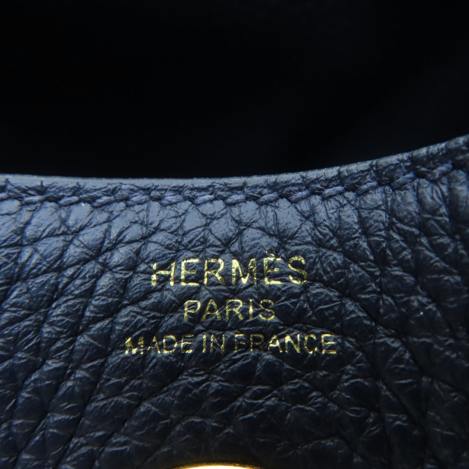 HERMES Clemence皮革Lindy 26金扣手挽肩背兩用袋Sapphire blue藍寶石色