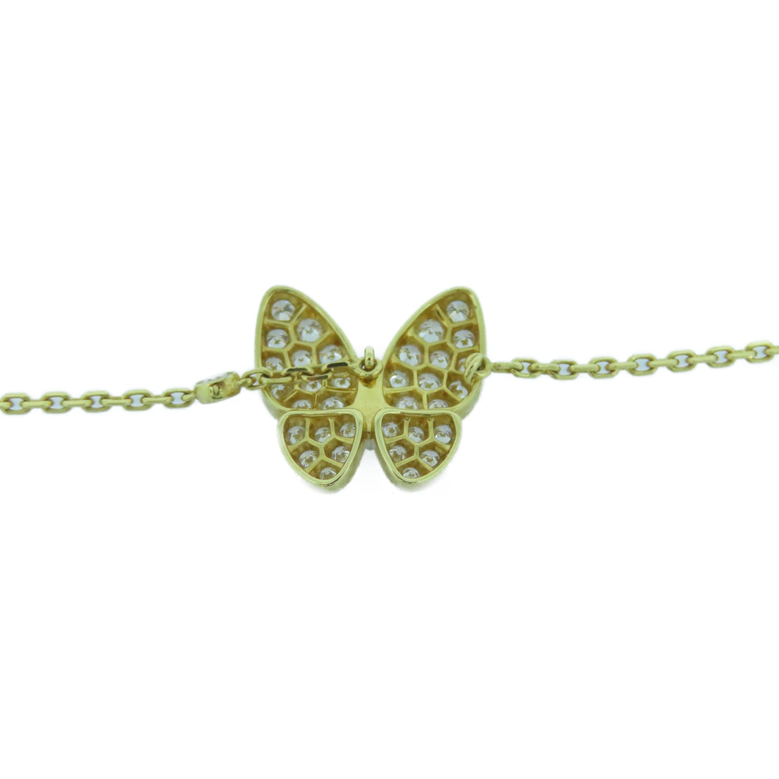 Van Cleef &amp; Arpels 18K黄金Two Butterfuly Pandent项链