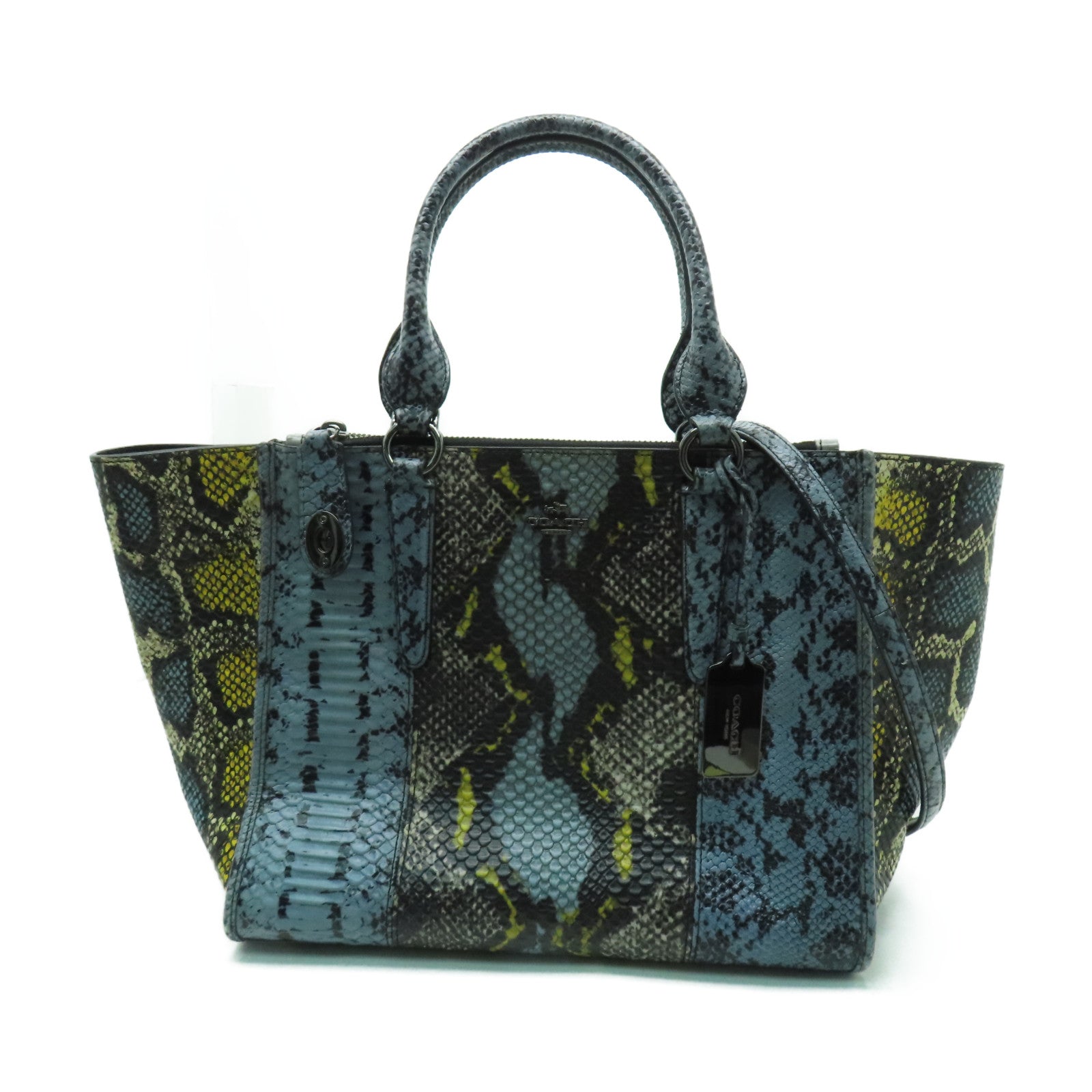COACH 【激減優惠】皮革2 Way Shoulder銀扣手挽肩背兩用袋彩色