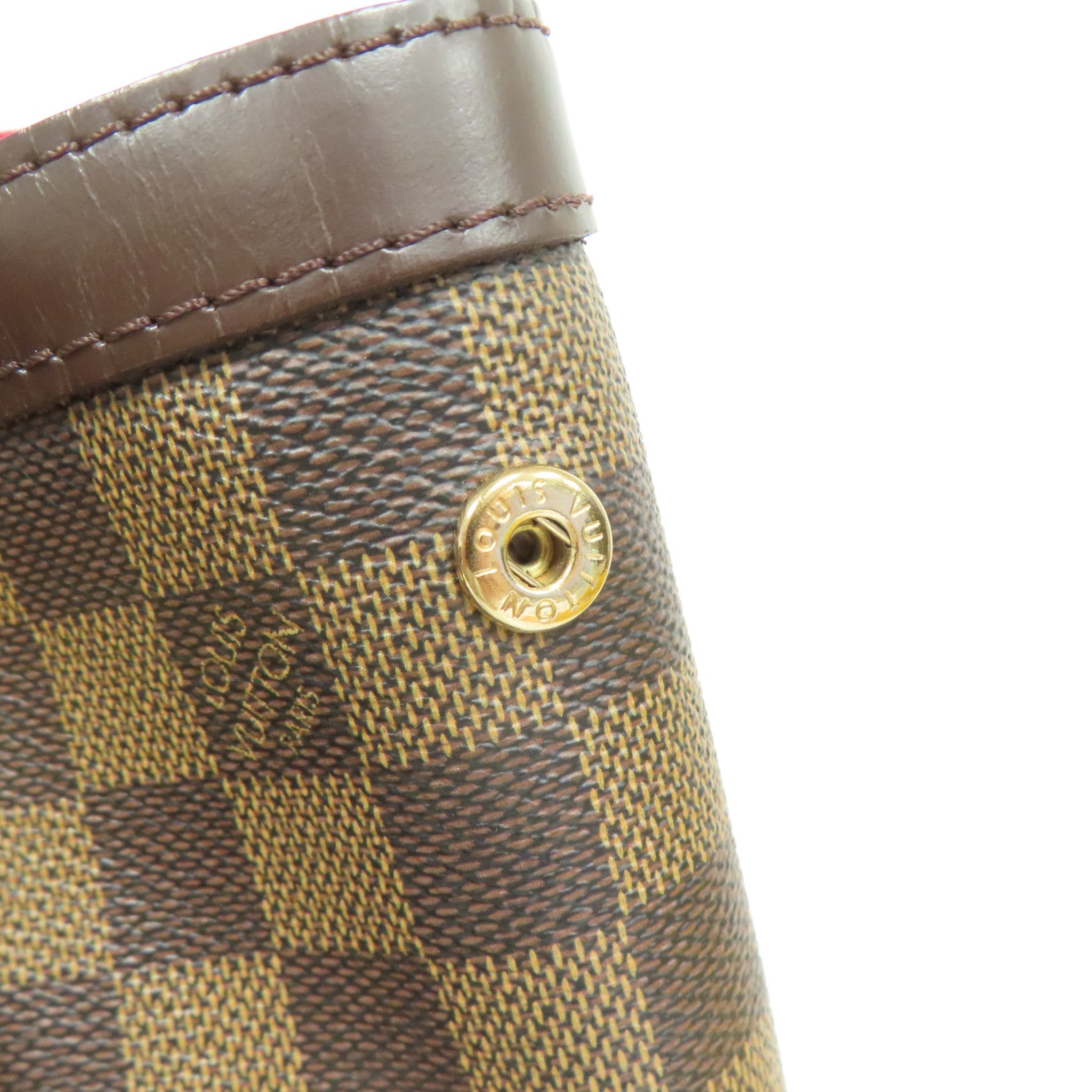 LOUIS VUITTON Damier Hampstead MM金扣手挽袋啡色
